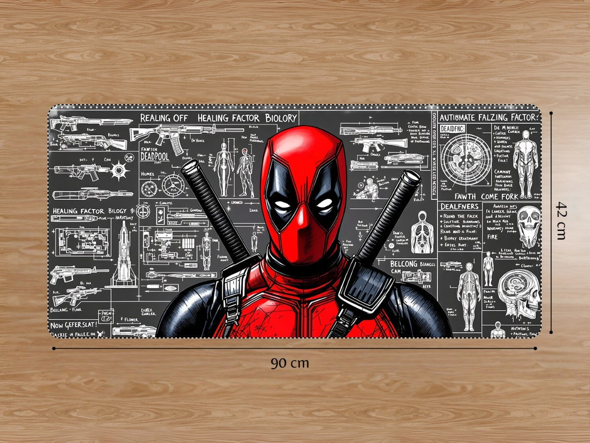 "DEADPOOL'S BLUEPRINT" Gaming Mousepad Elevate Your Gaming Experience
