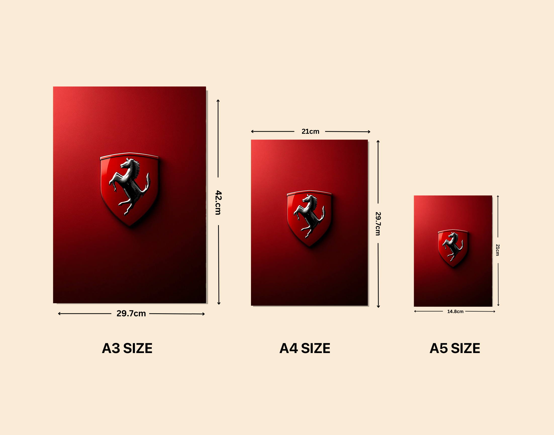 "Ferrari's New Supercar"- Shiny & Sturdy Metallic Poster Art That Pops & Sticks
