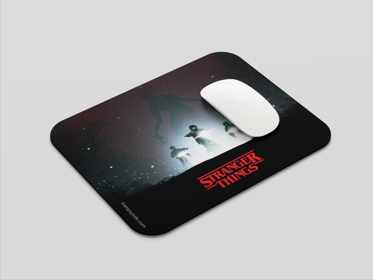 "DEMOGORGON VS HAWKINS BOYS - STRANGER THINGS" Mousepad Enhance Your Workspace with Style