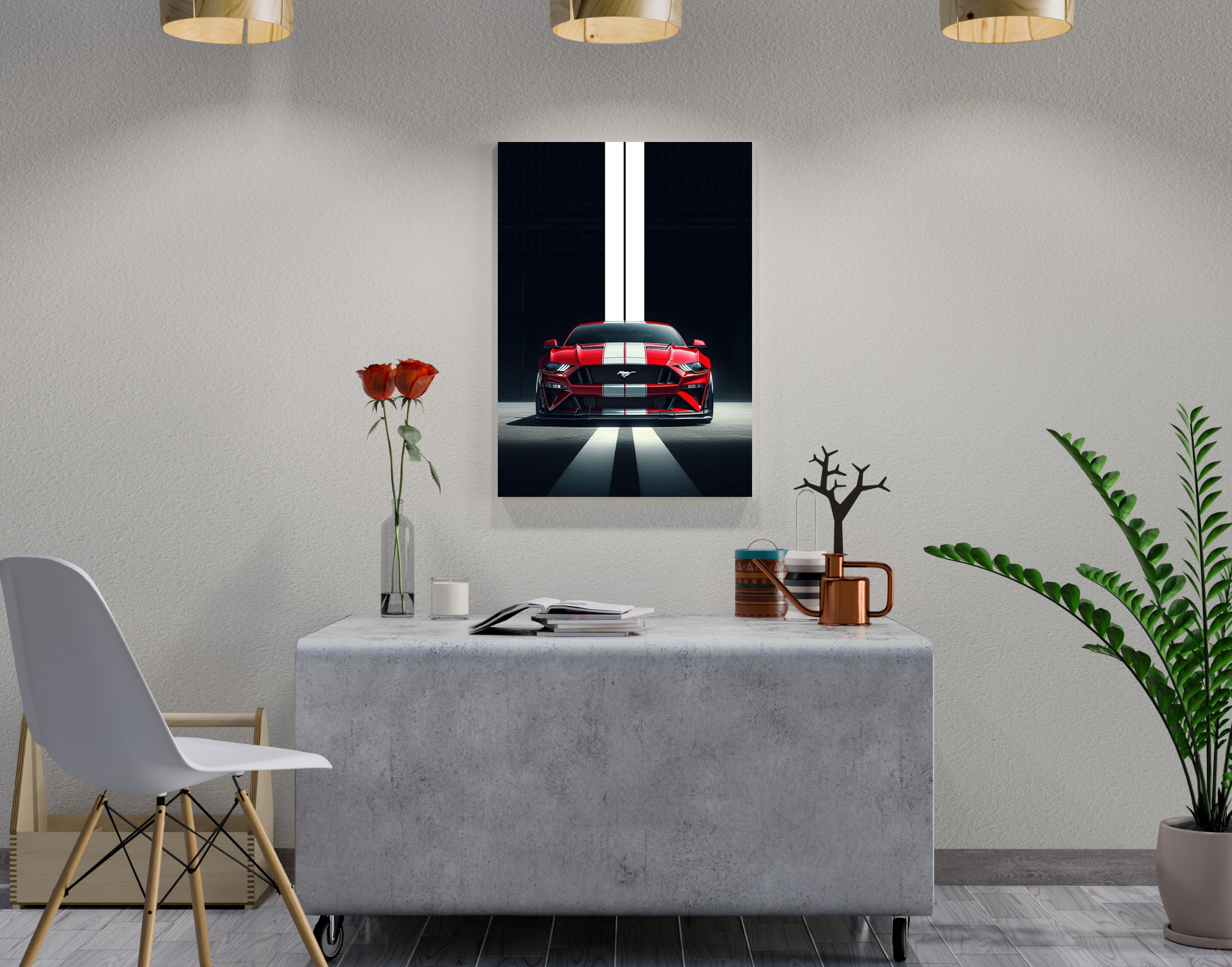 "Ford Mustang"- Shiny & Sturdy Metallic Poster Art That Pops & Sticks