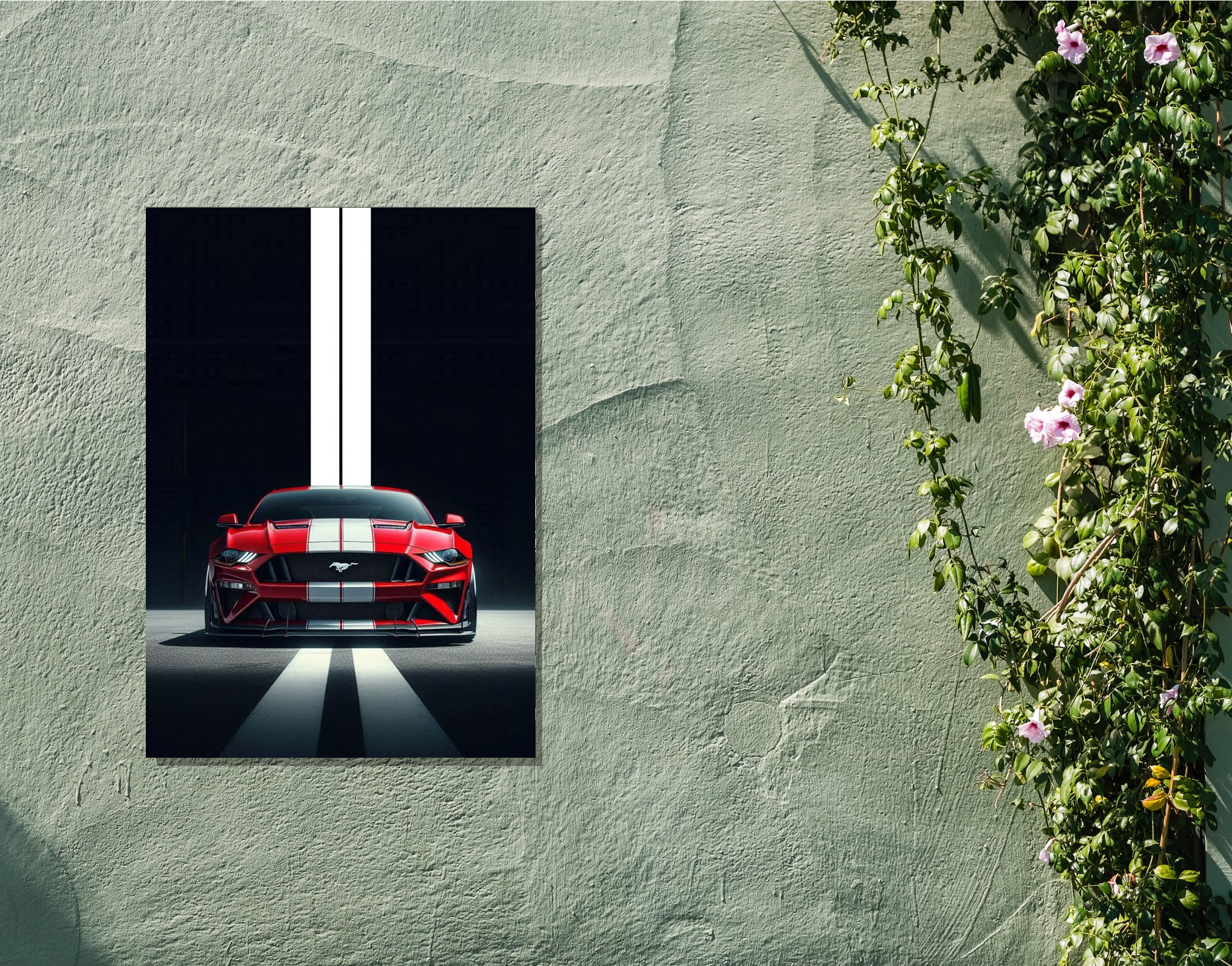"Ford Mustang"- Shiny & Sturdy Metallic Poster Art That Pops & Sticks