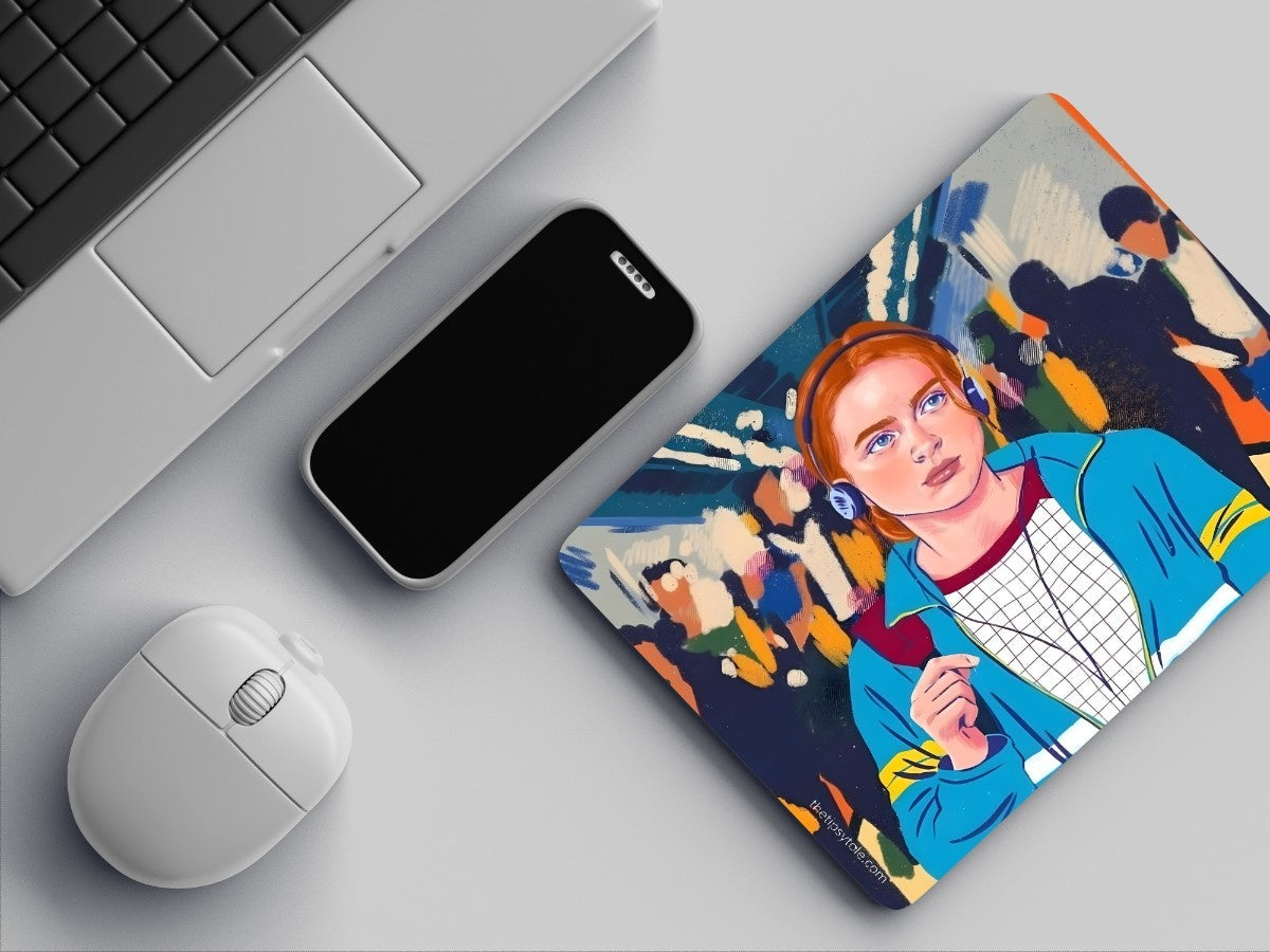 "CHILLING MAX - STRANGER THINGS" Mousepad Enhance Your Workspace with Style