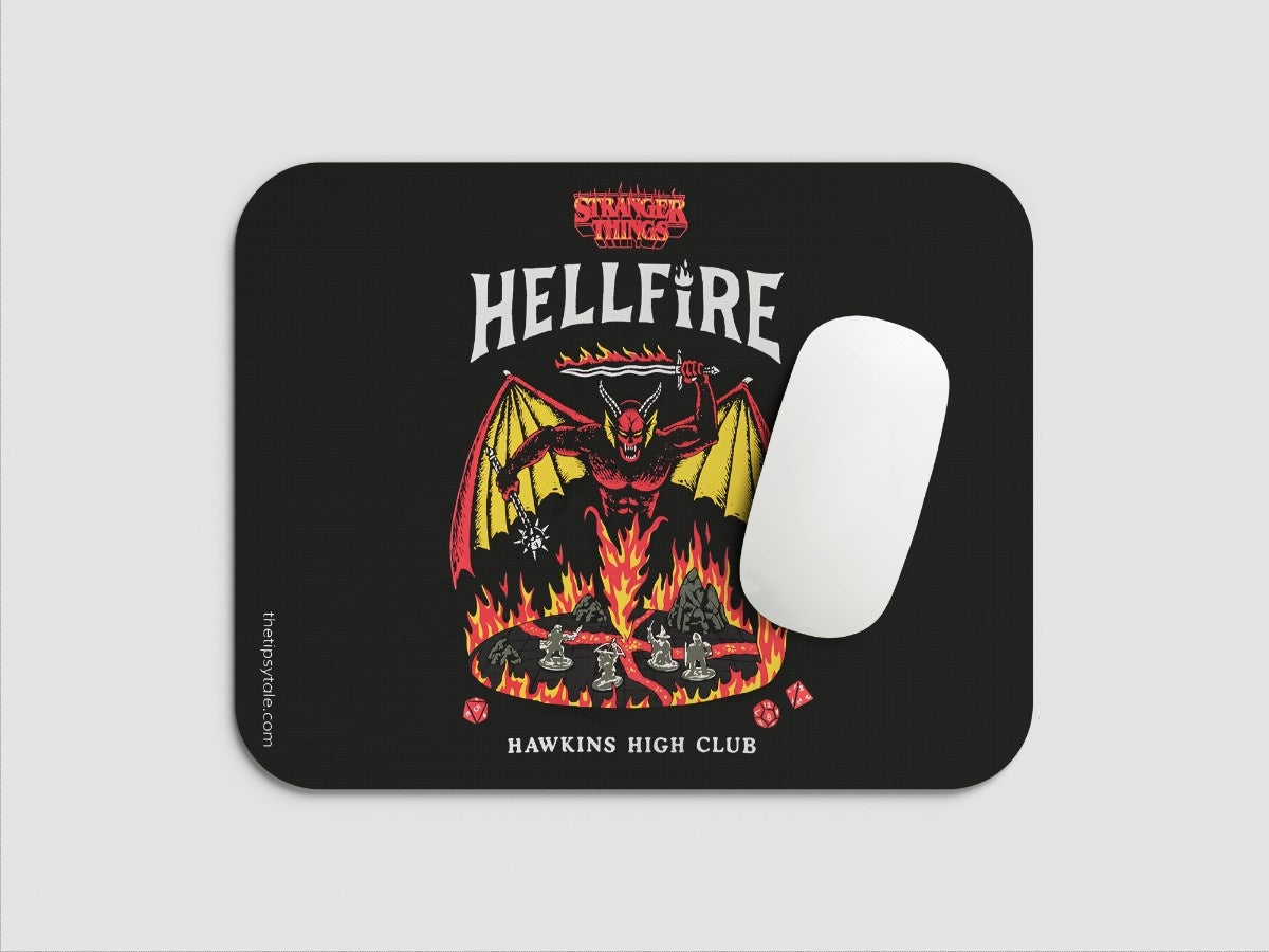 "HELLFIRE HIGH CLUB - STRANGER THINGS" Mousepad Enhance Your Workspace with Style