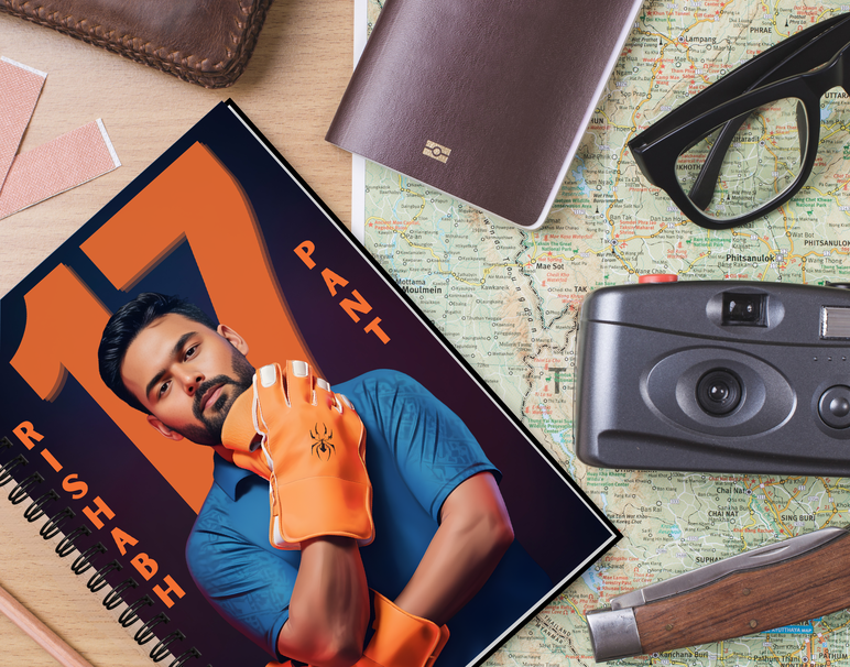 "RISHABH PANT: CRICKET FANSHIP " -Elegant & Inspiring Diary for Daily Reflection