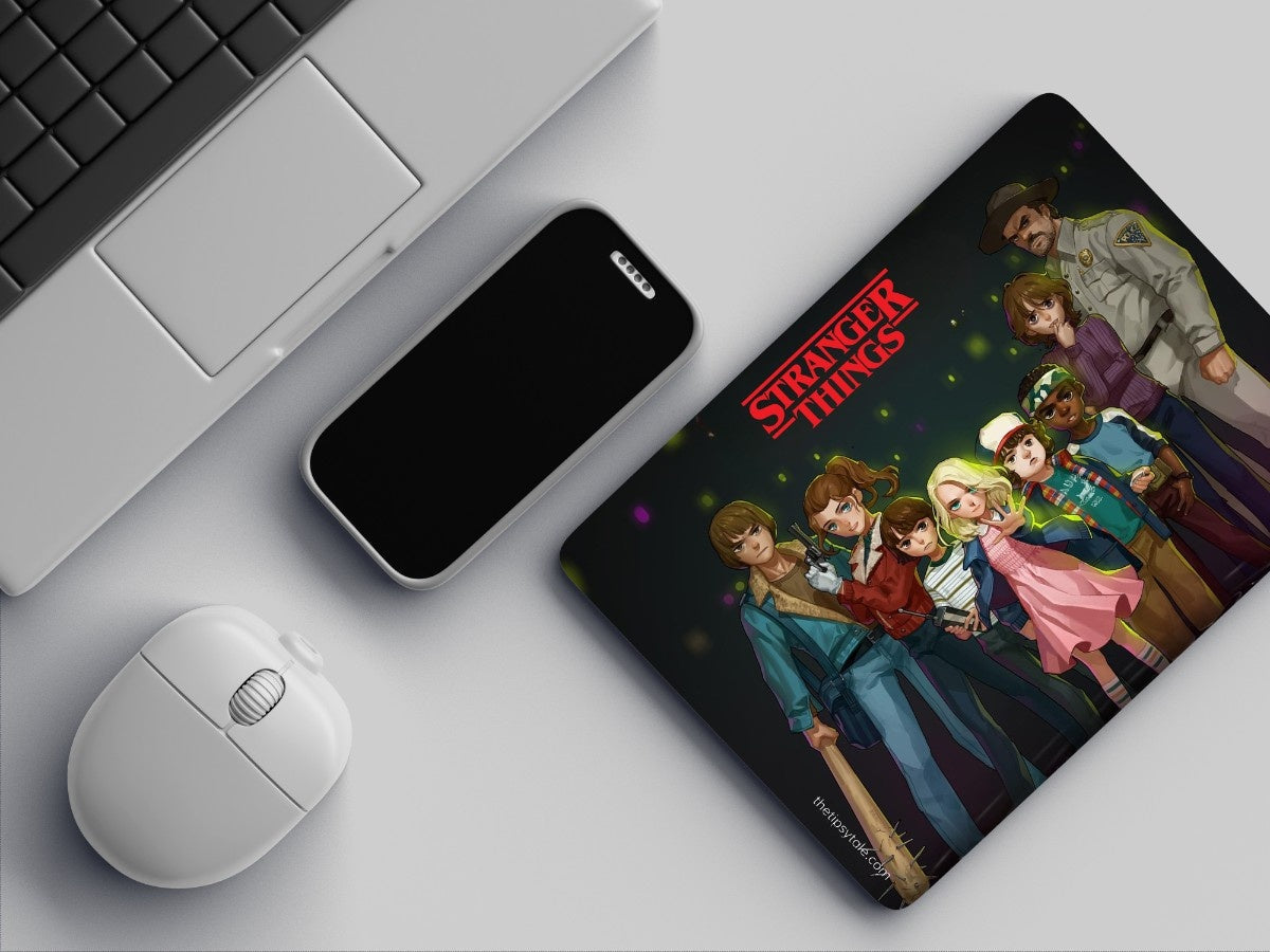"ILLUSTRATION ART WORK - STRANGER THINGS" Mousepad Enhance Your Workspace with Style