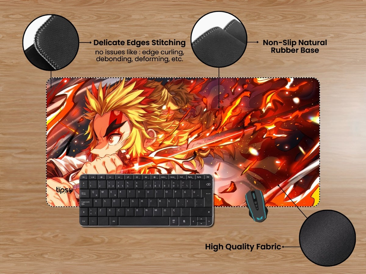 "KYOJURO RENGOKU - DEMON SLAYER" Gaming Mousepad Elevate Your Gaming Experience
