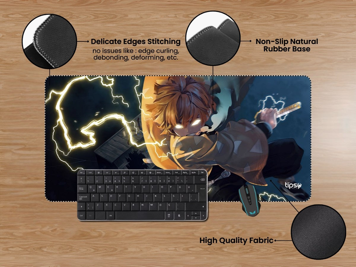 "ZENITSU - AGATSU" Gaming Mousepad Elevate Your Gaming Experience