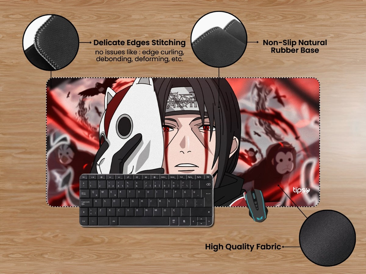 "ITACHI UCHIHA - MASK REVEAL" Gaming Mousepad Elevate Your Gaming Experience