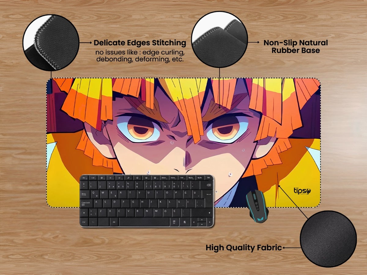 "ZENITSU AGATSUMA - DEMON SLAYER" Gaming Mousepad Elevate Your Gaming Experience