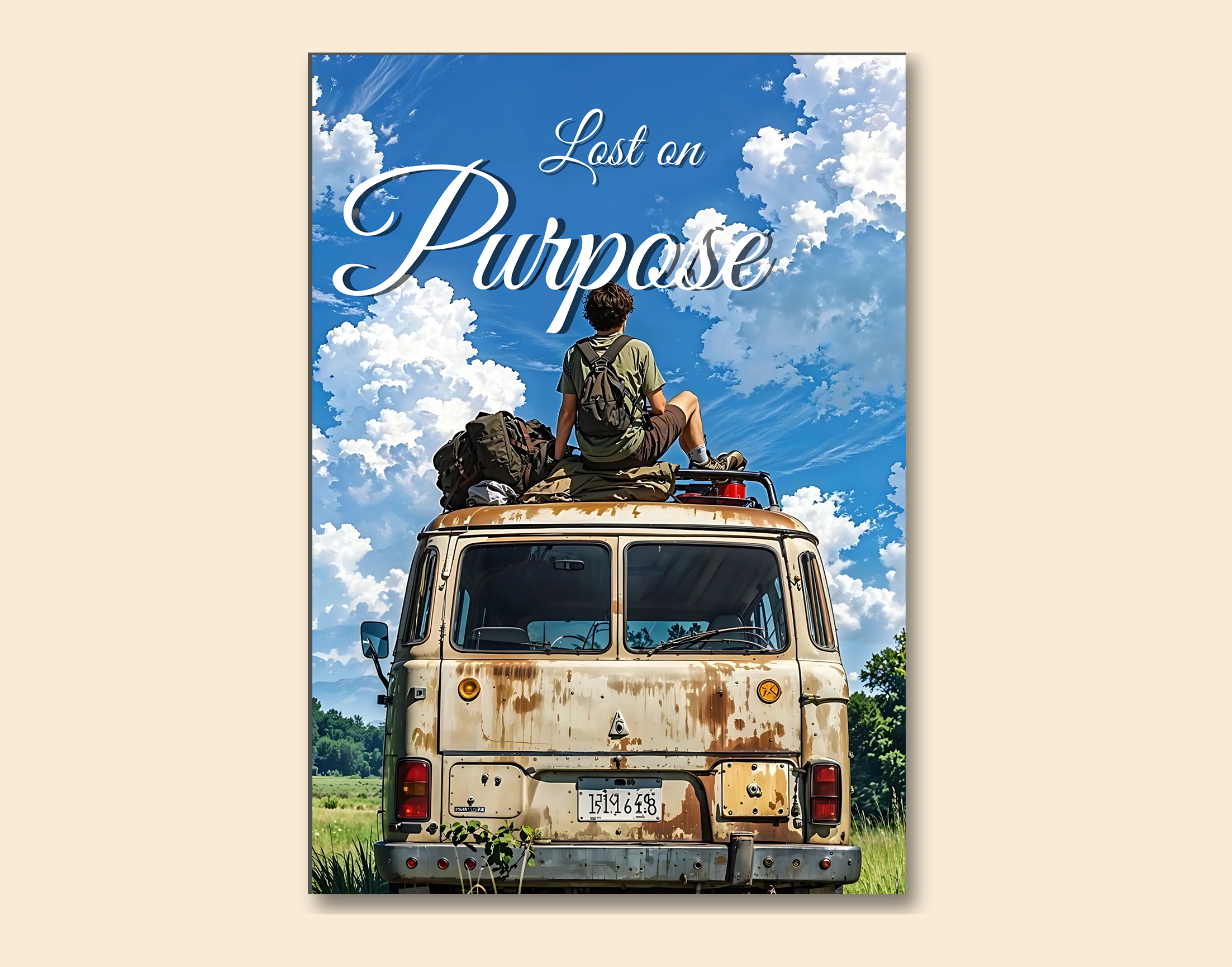 "Lost on Purpose"- Shiny & Sturdy Metallic Poster Art That Pops & Sticks