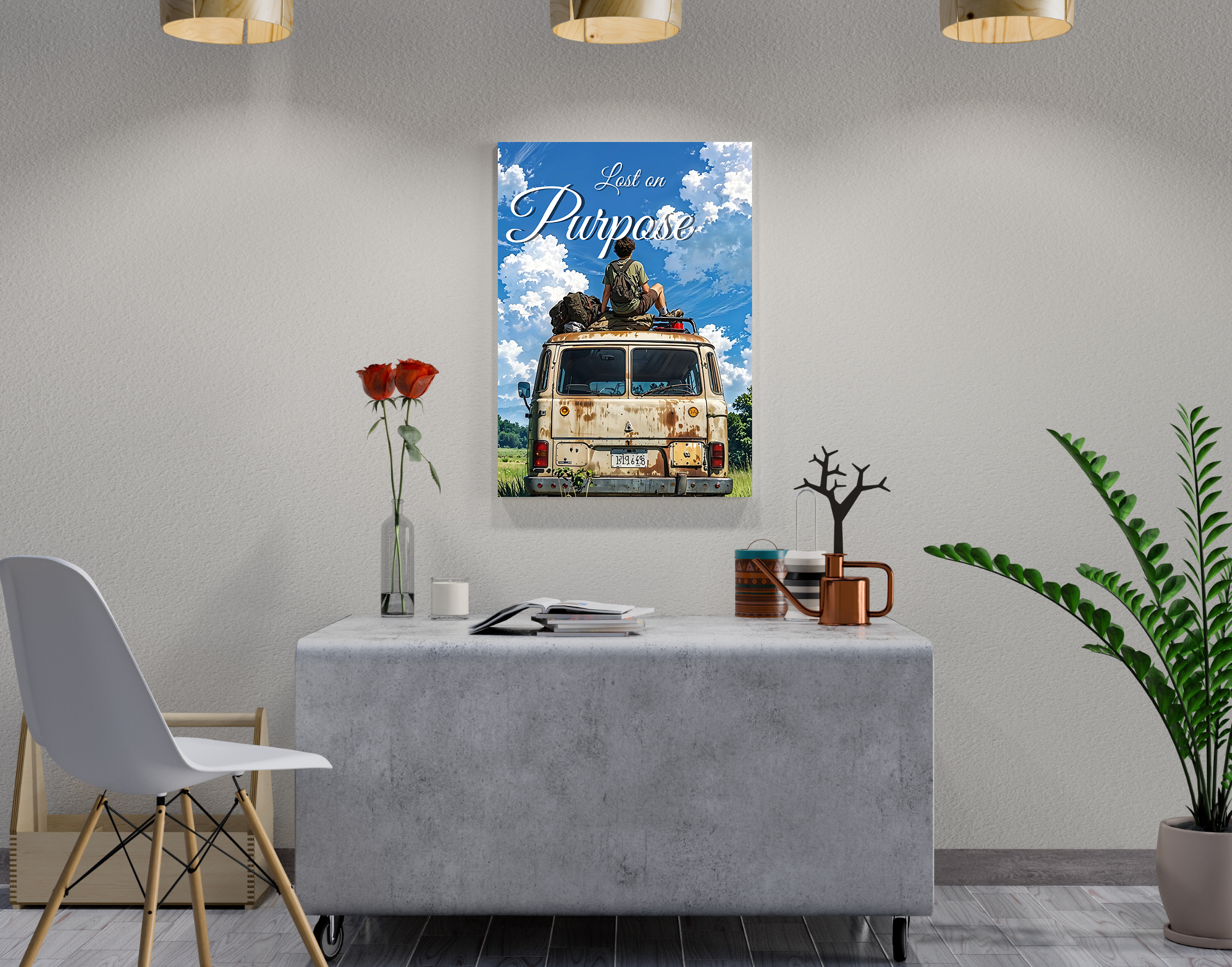 "Lost on Purpose"- Shiny & Sturdy Metallic Poster Art That Pops & Sticks