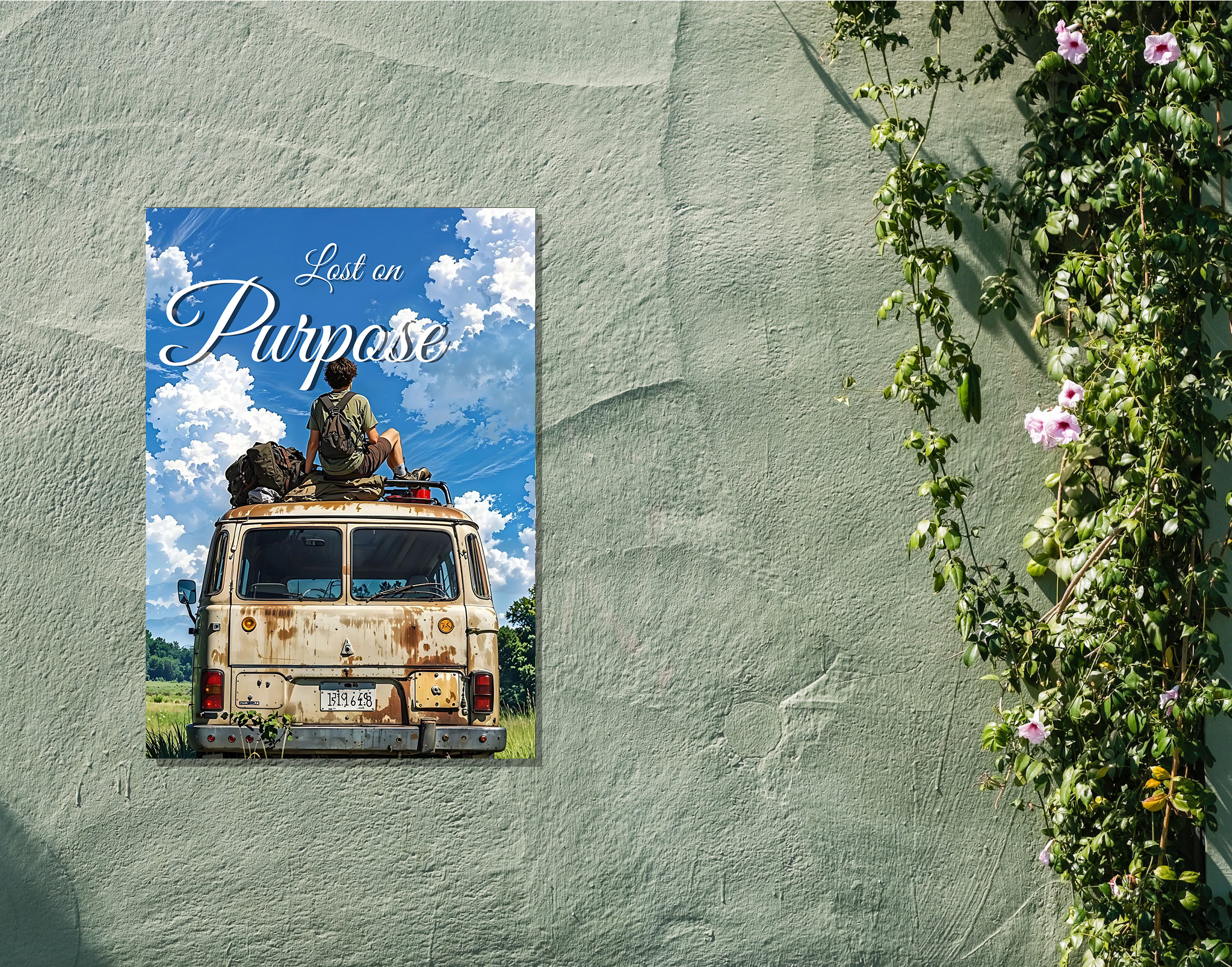"Lost on Purpose"- Shiny & Sturdy Metallic Poster Art That Pops & Sticks