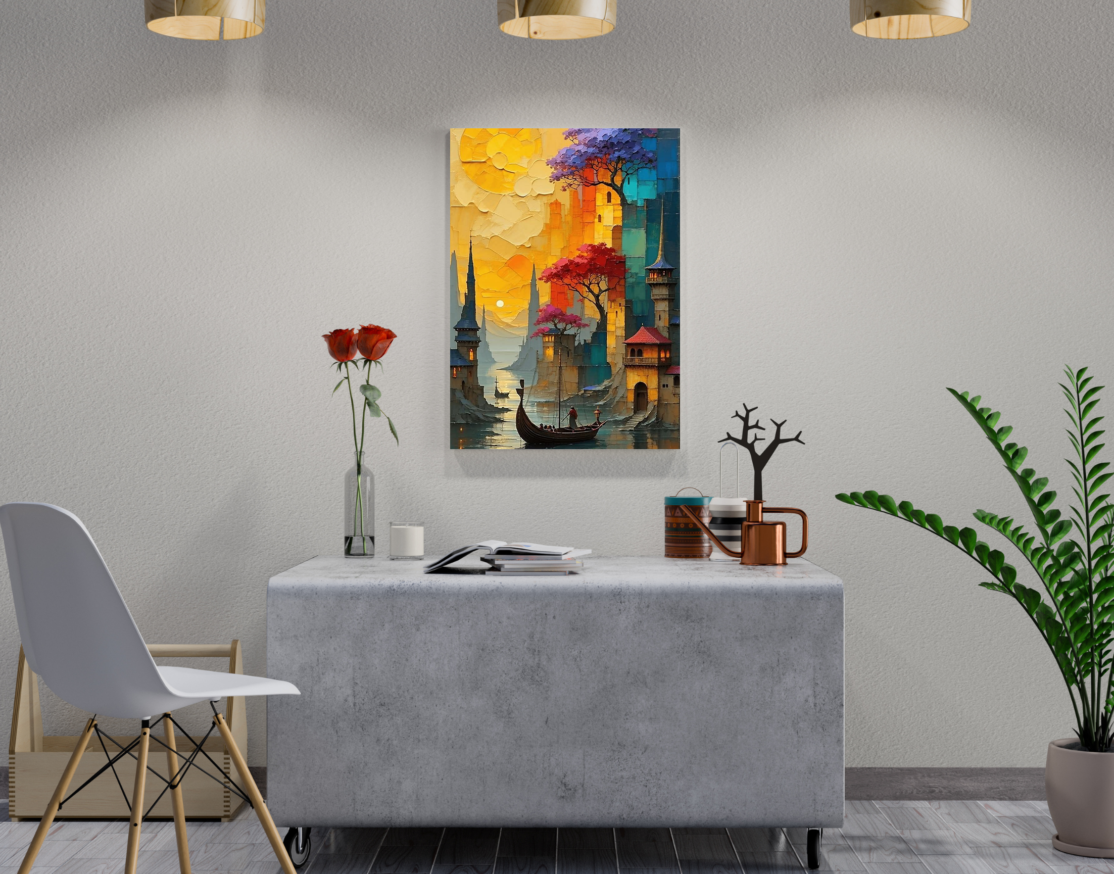 "Artistic Adventure"- Shiny & Sturdy Metallic Poster Art That Pops & Sticks