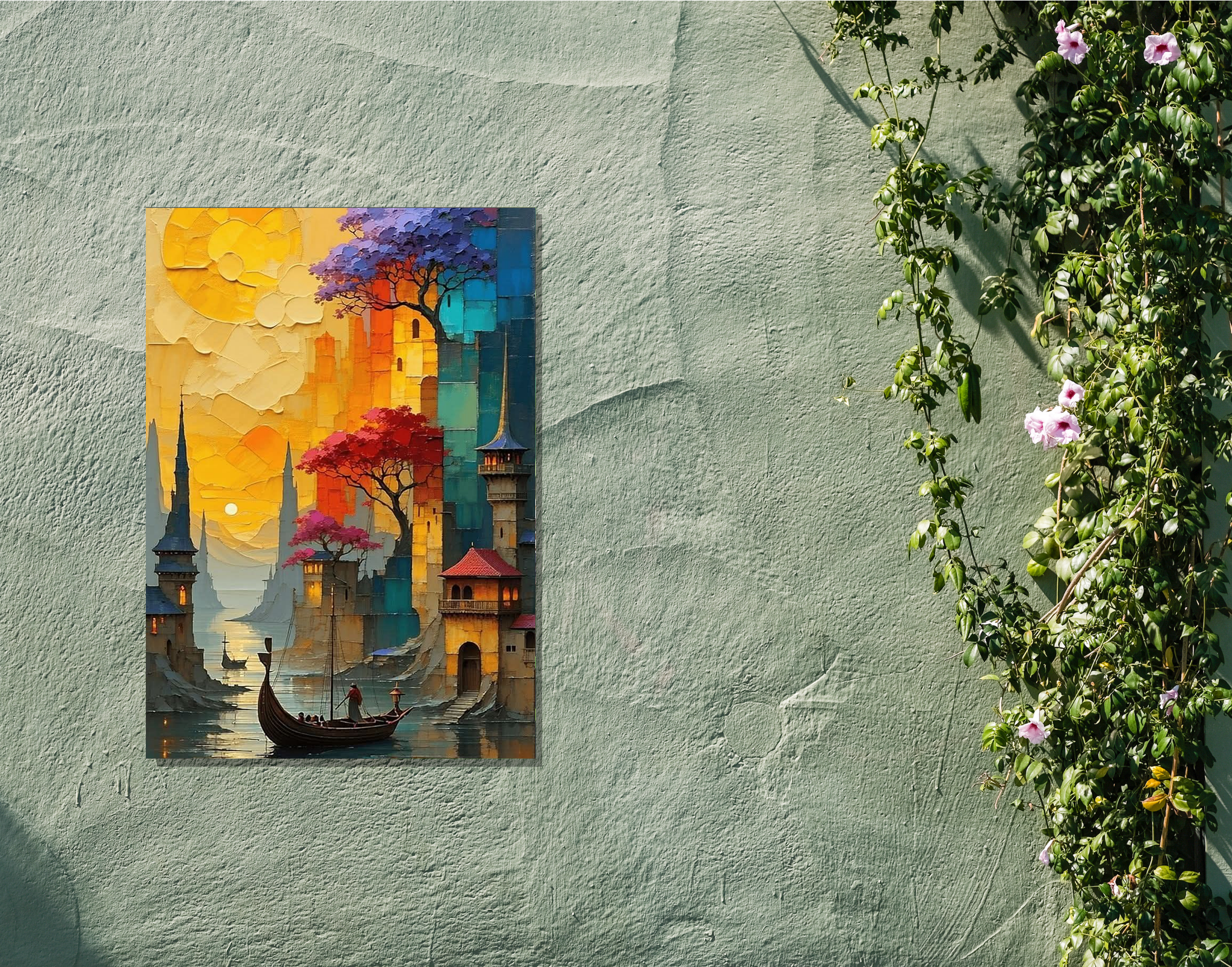 "Artistic Adventure"- Shiny & Sturdy Metallic Poster Art That Pops & Sticks