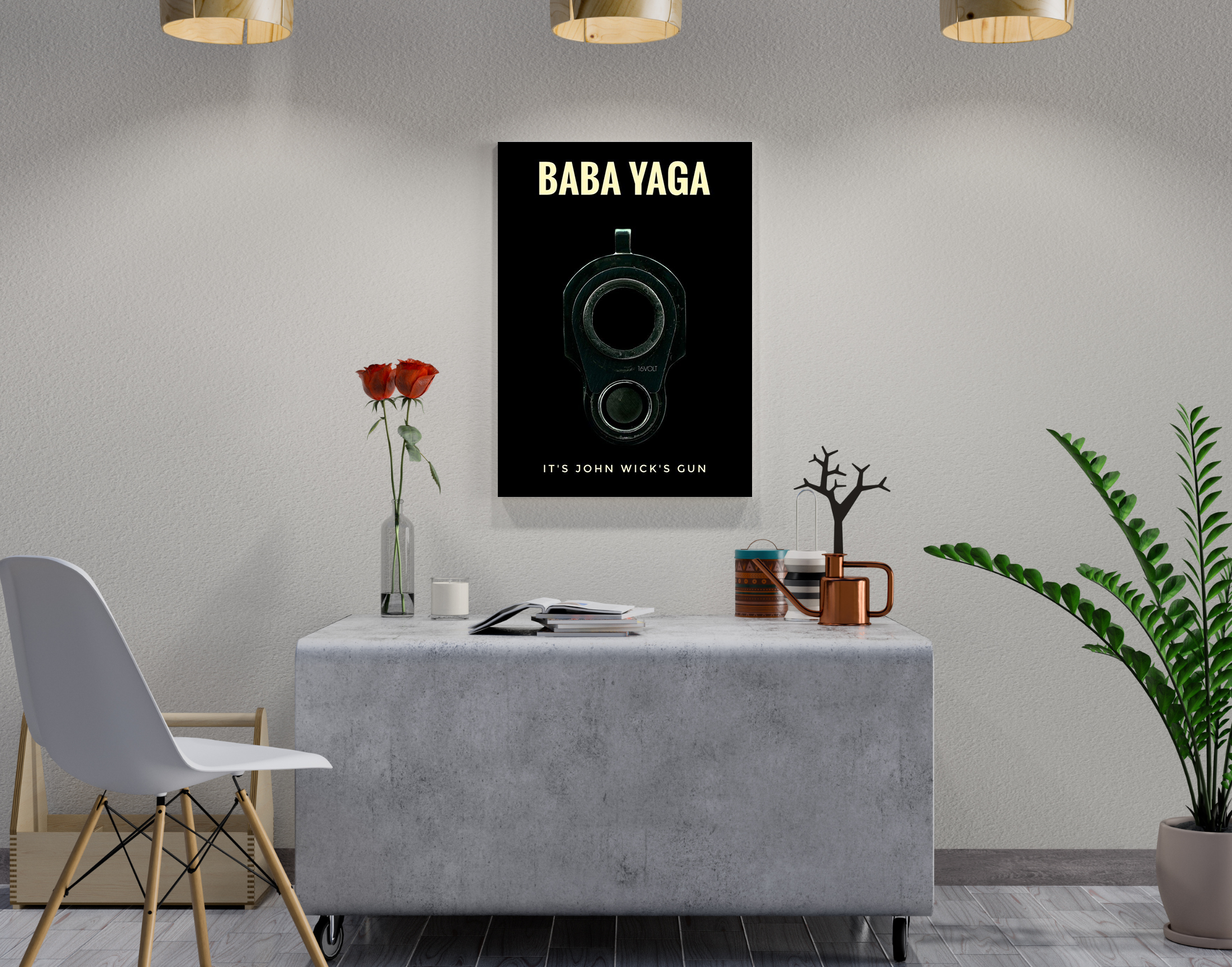 "Baba Yaga- Jhon Wick's"- Shiny & Sturdy Metallic Poster Art That Pops & Sticks