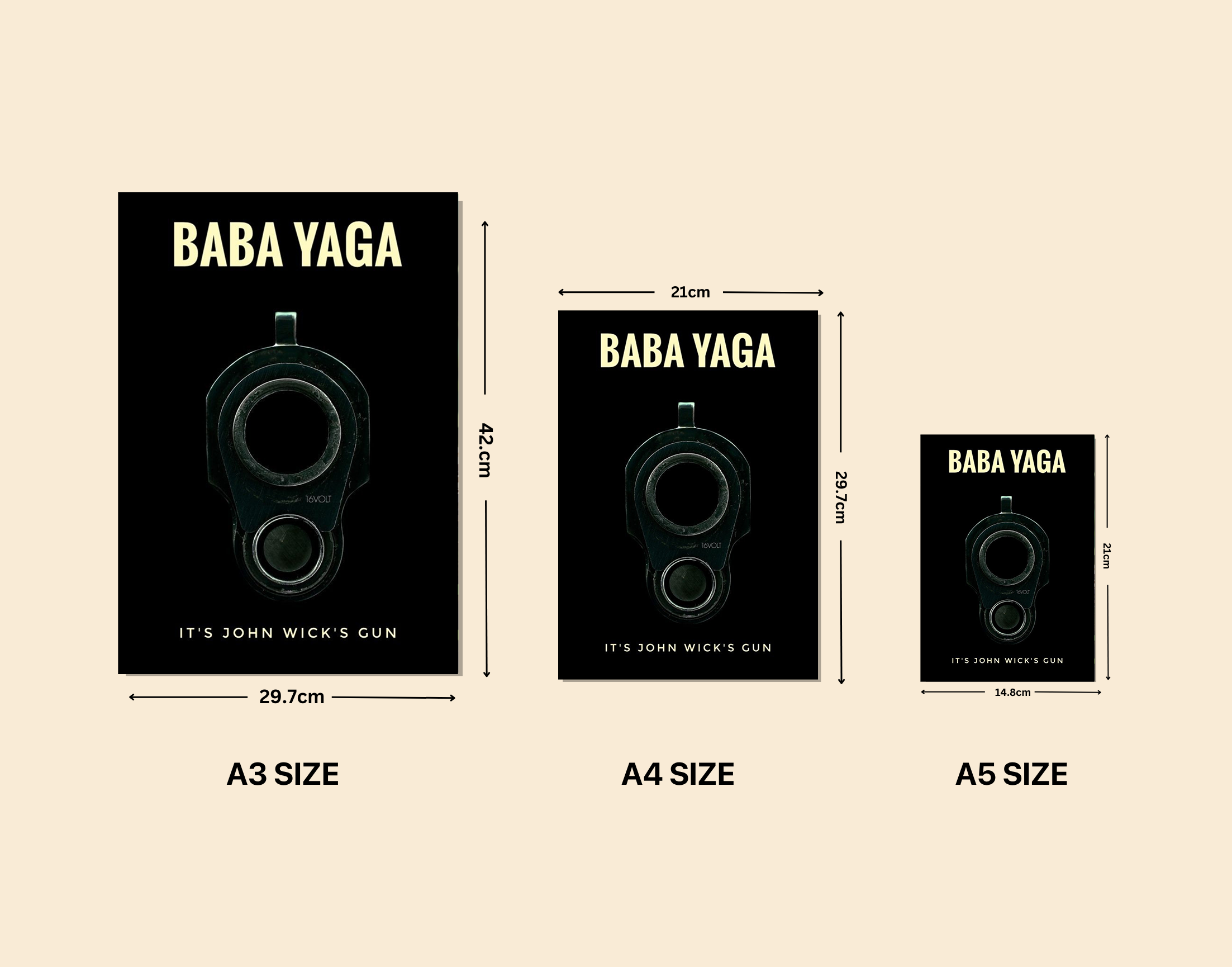 "Baba Yaga- Jhon Wick's"- Shiny & Sturdy Metallic Poster Art That Pops & Sticks