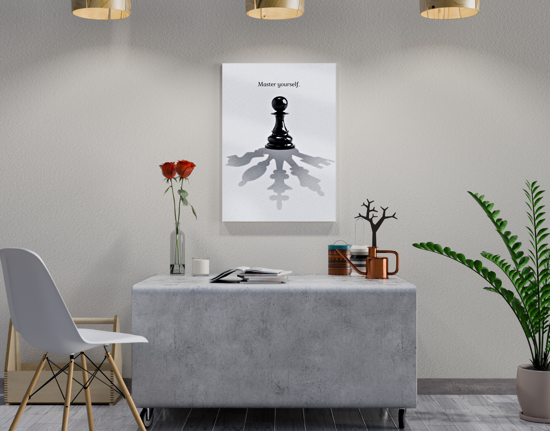 "Master Yourself"- Shiny & Sturdy Metallic Poster Art That Pops & Sticks