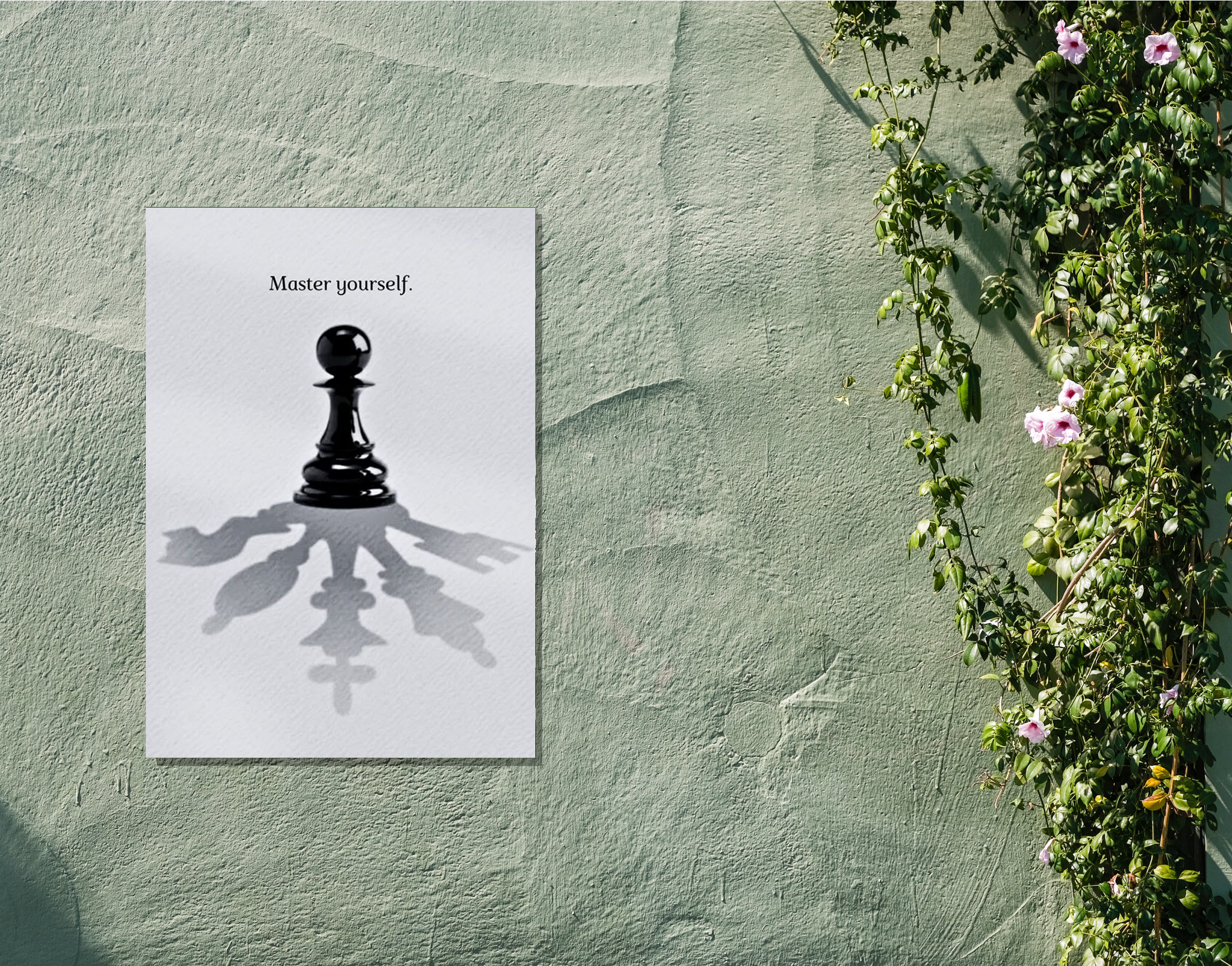 "Master Yourself"- Shiny & Sturdy Metallic Poster Art That Pops & Sticks