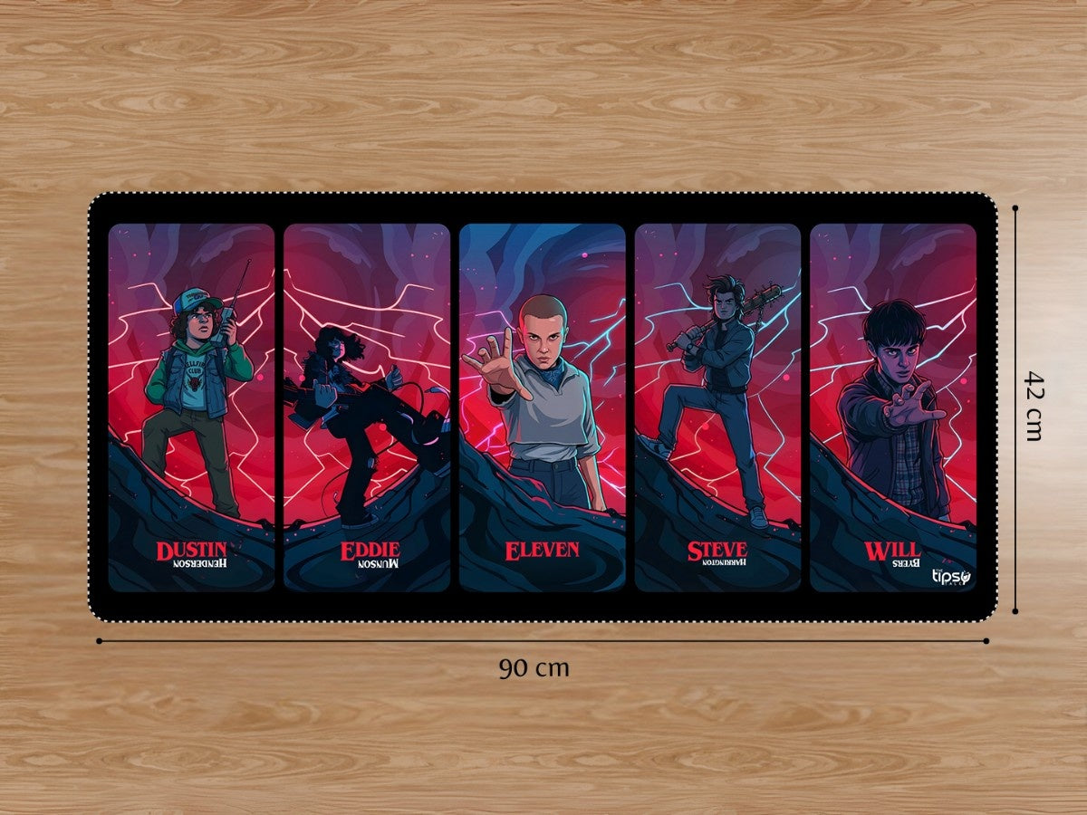 "HAWKINS HEROES - STRANGER THINGS" Gaming Mousepad Elevate Your Gaming Experience