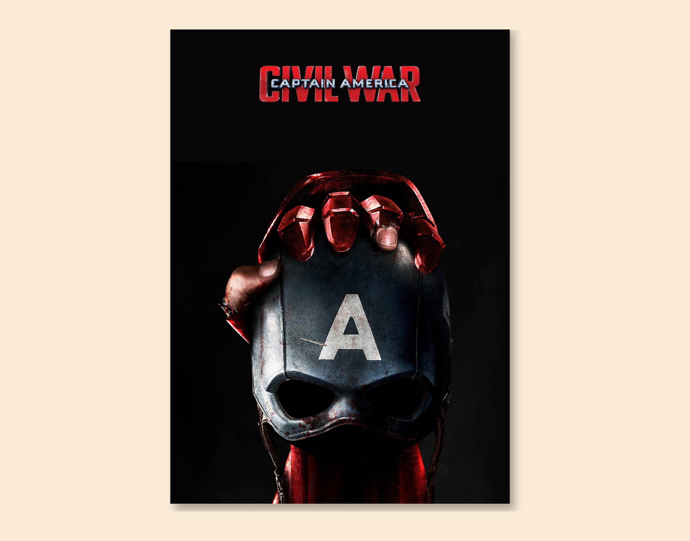 "CAPTAIN AMERICA v/s IRON MAN: MARVEL"- Shiny & Sturdy Metallic Poster Art That Pops & Sticks (Literally!)