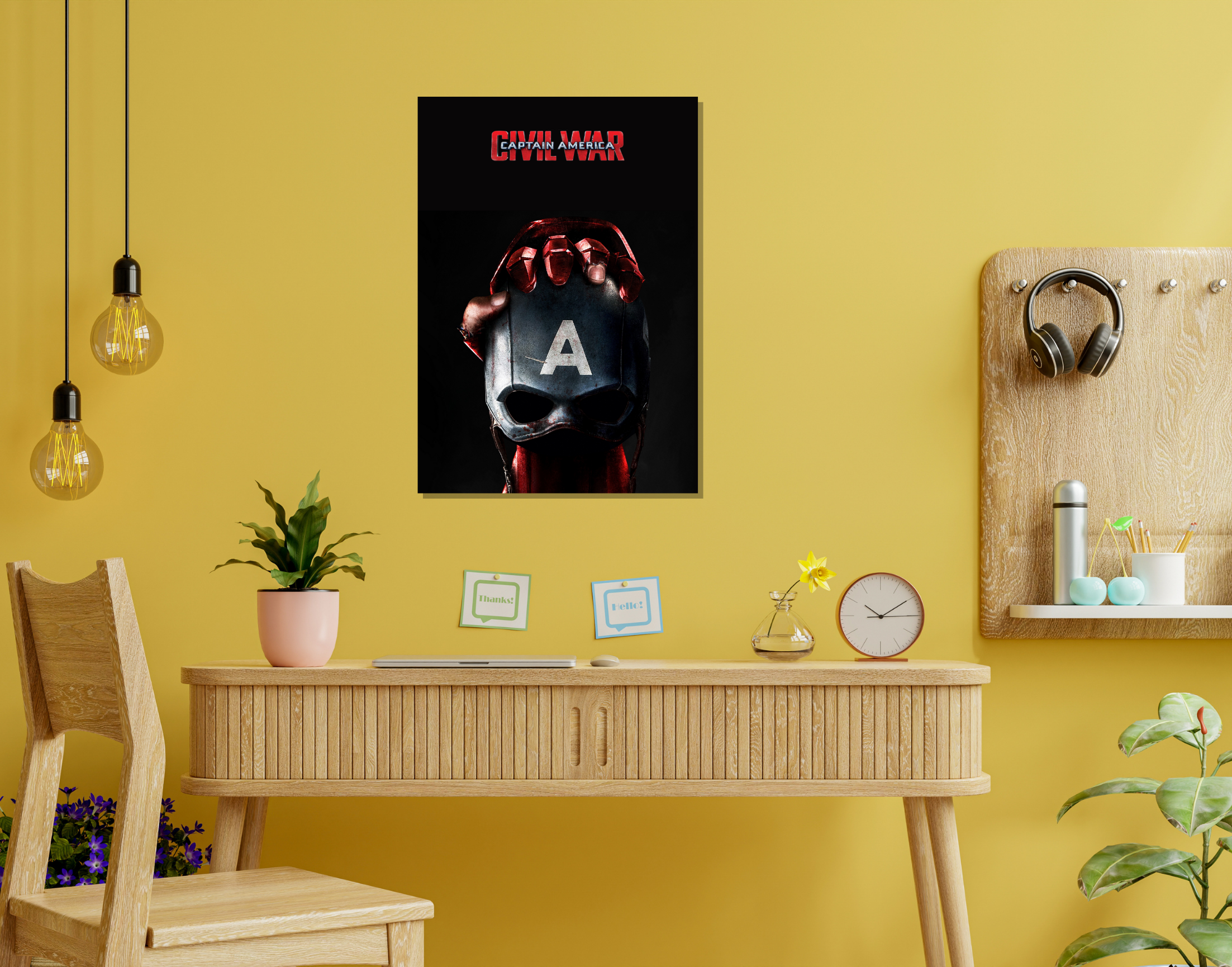 "CAPTAIN AMERICA v/s IRON MAN: MARVEL"- Shiny & Sturdy Metallic Poster Art That Pops & Sticks (Literally!)