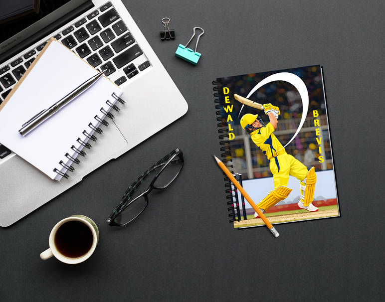 "DEWALD BREVIS: CRICKET FANSHIP" -Elegant & Inspiring Diary for Daily Reflection