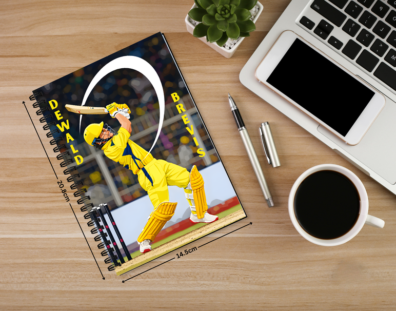 "DEWALD BREVIS: CRICKET FANSHIP" -Elegant & Inspiring Diary for Daily Reflection
