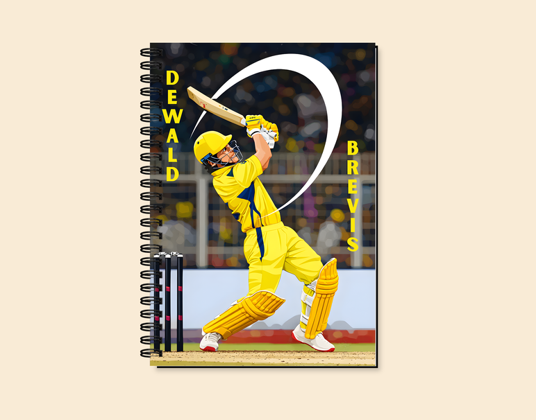"DEWALD BREVIS: CRICKET FANSHIP" -Elegant & Inspiring Diary for Daily Reflection