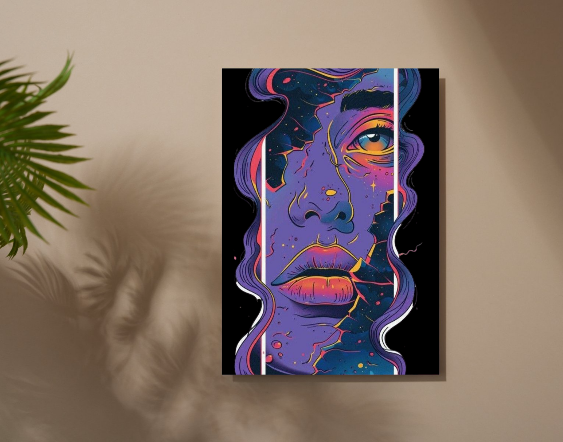"Women Abstract Paint"- Shiny & Sturdy Metallic Poster Art That Pops & Sticks