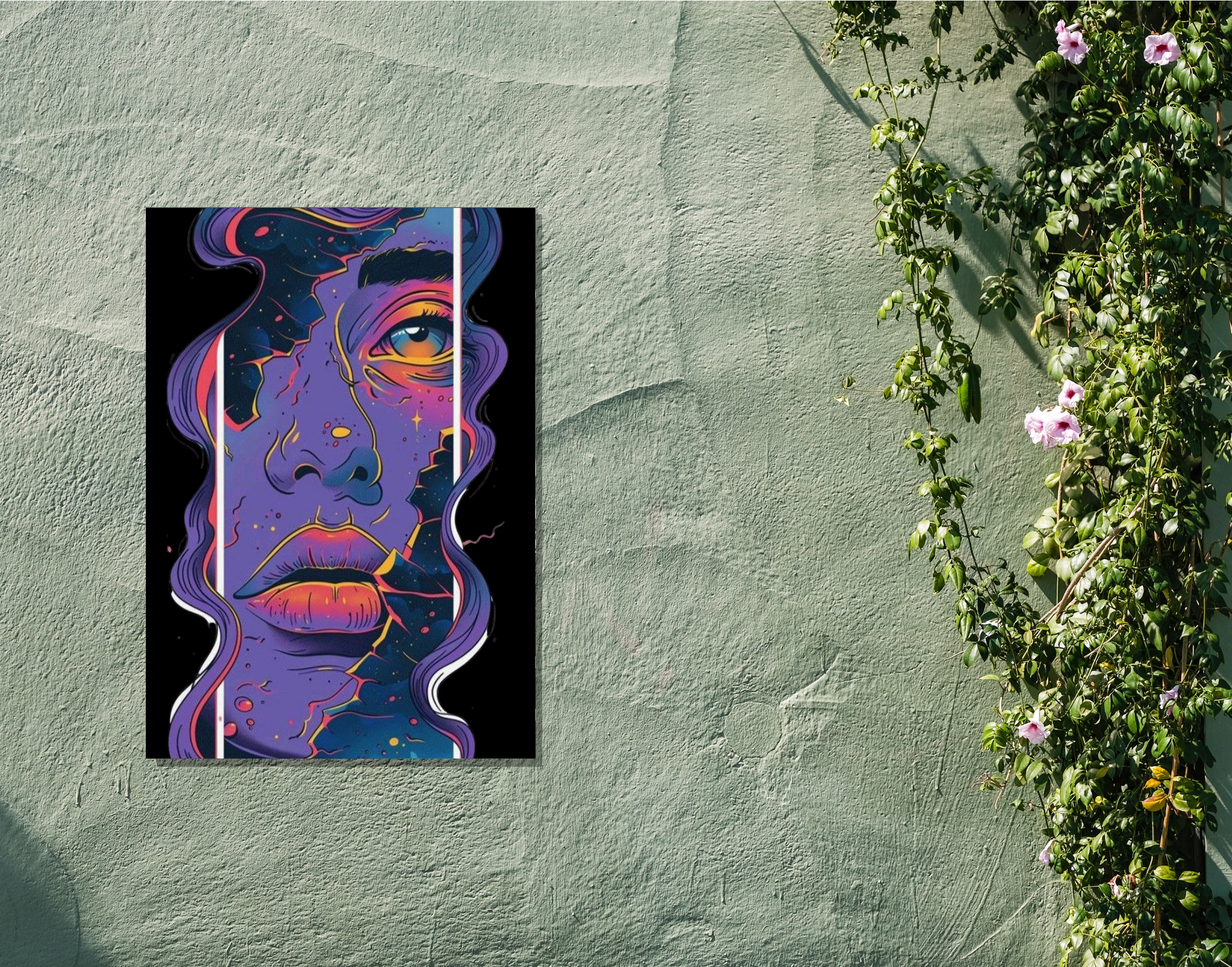 "Women Abstract Paint"- Shiny & Sturdy Metallic Poster Art That Pops & Sticks
