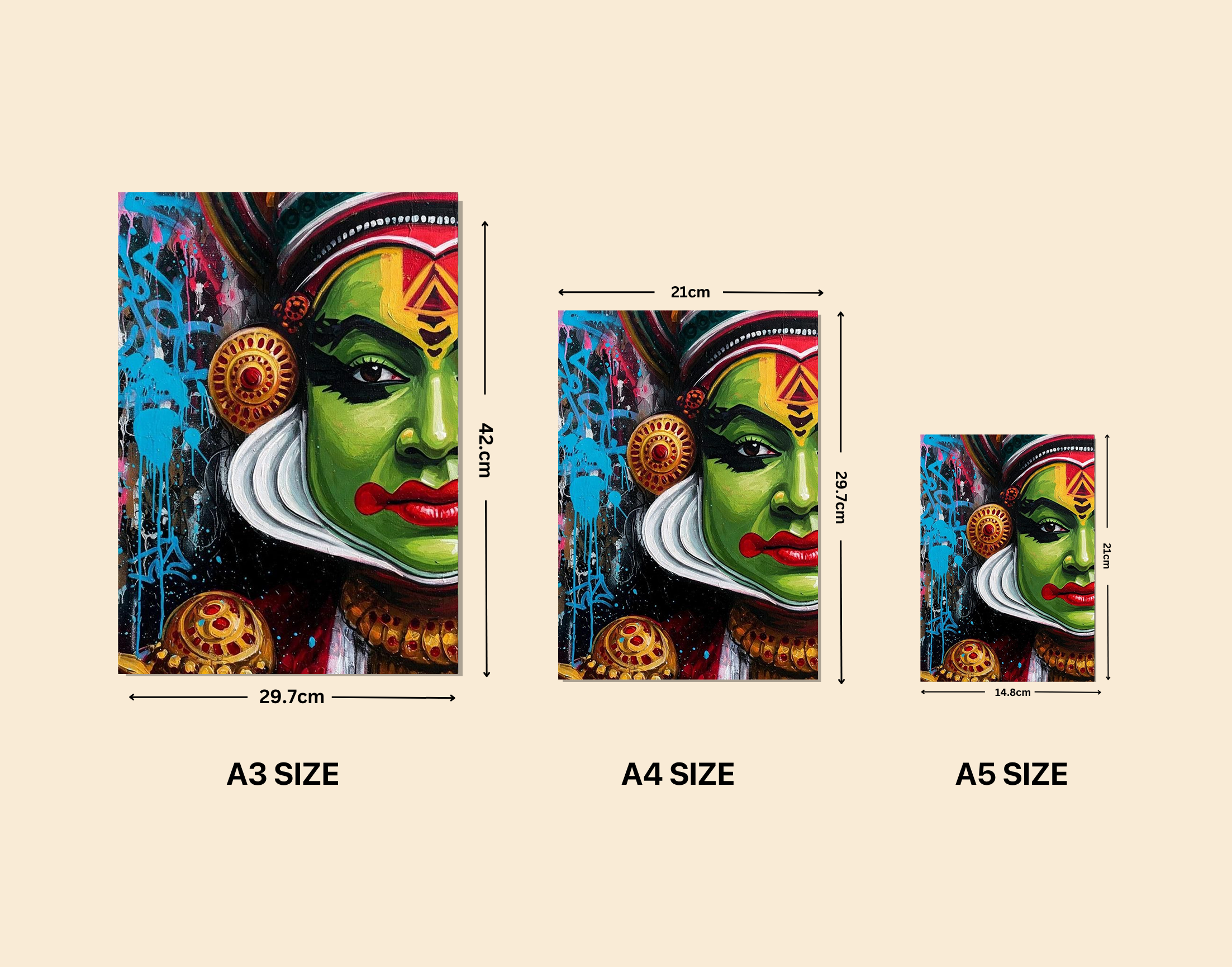 "Kerala Dance Vibe"- Shiny & Sturdy Metallic Poster Art That Pops & Sticks