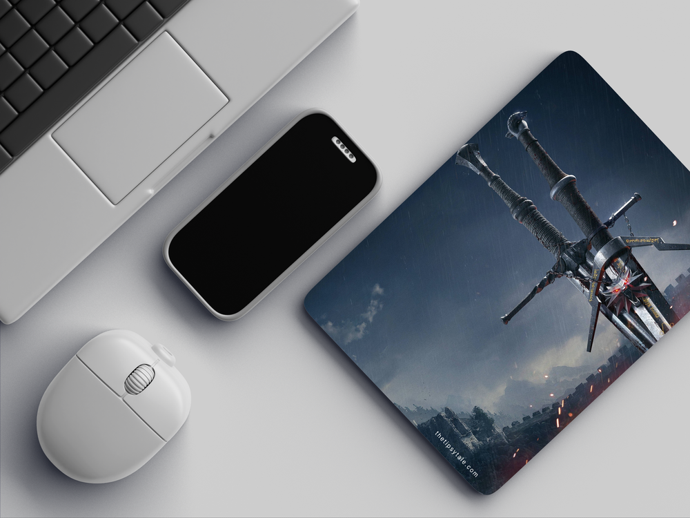 "SWORDS OF WITCHER 3 WILD HUNT" Mousepad Enhance Your Workspace with Style