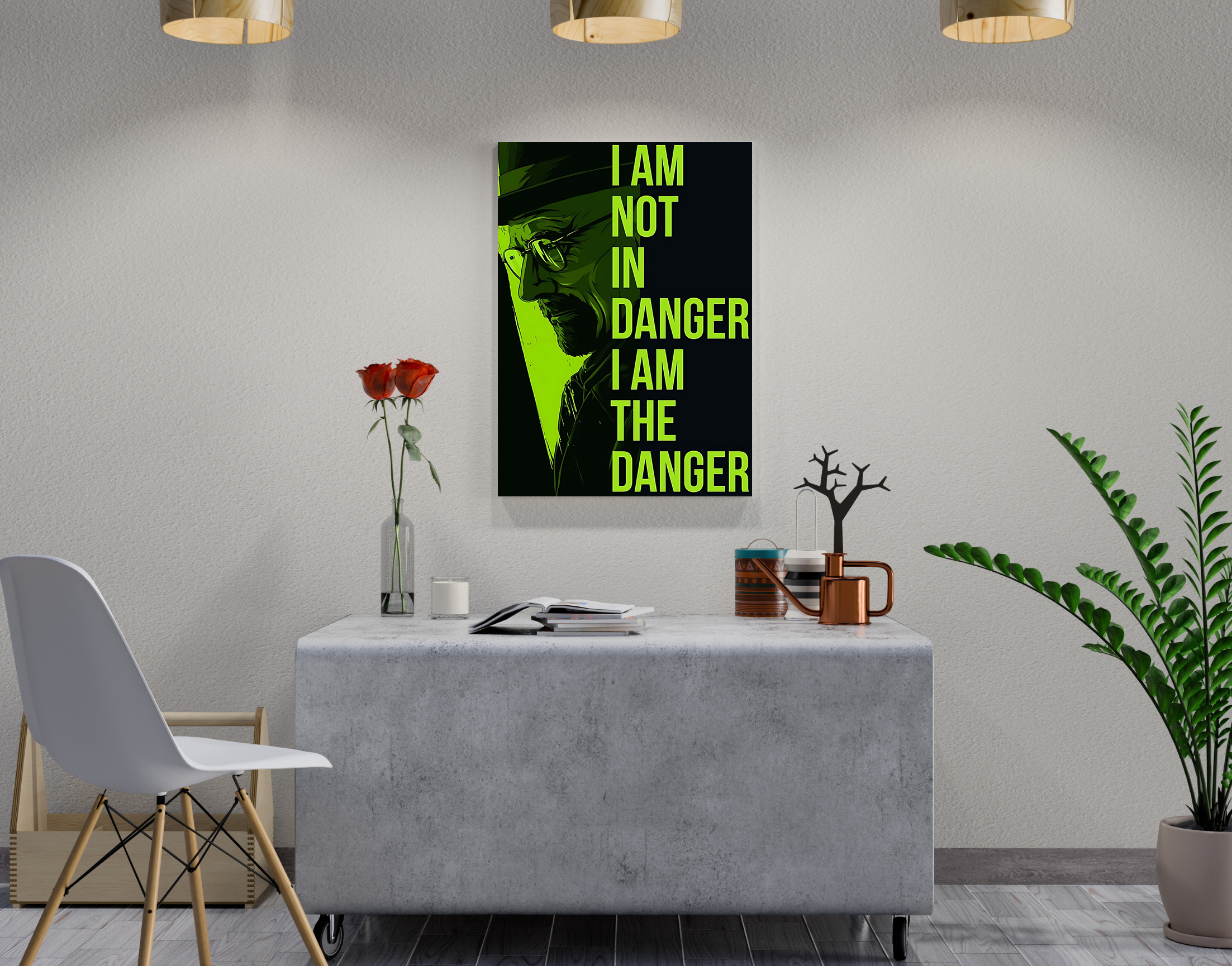 "I AM NOT IN DANGER I AM THE DANGER"- Shiny & Sturdy Metallic Poster Art That Pops & Sticks