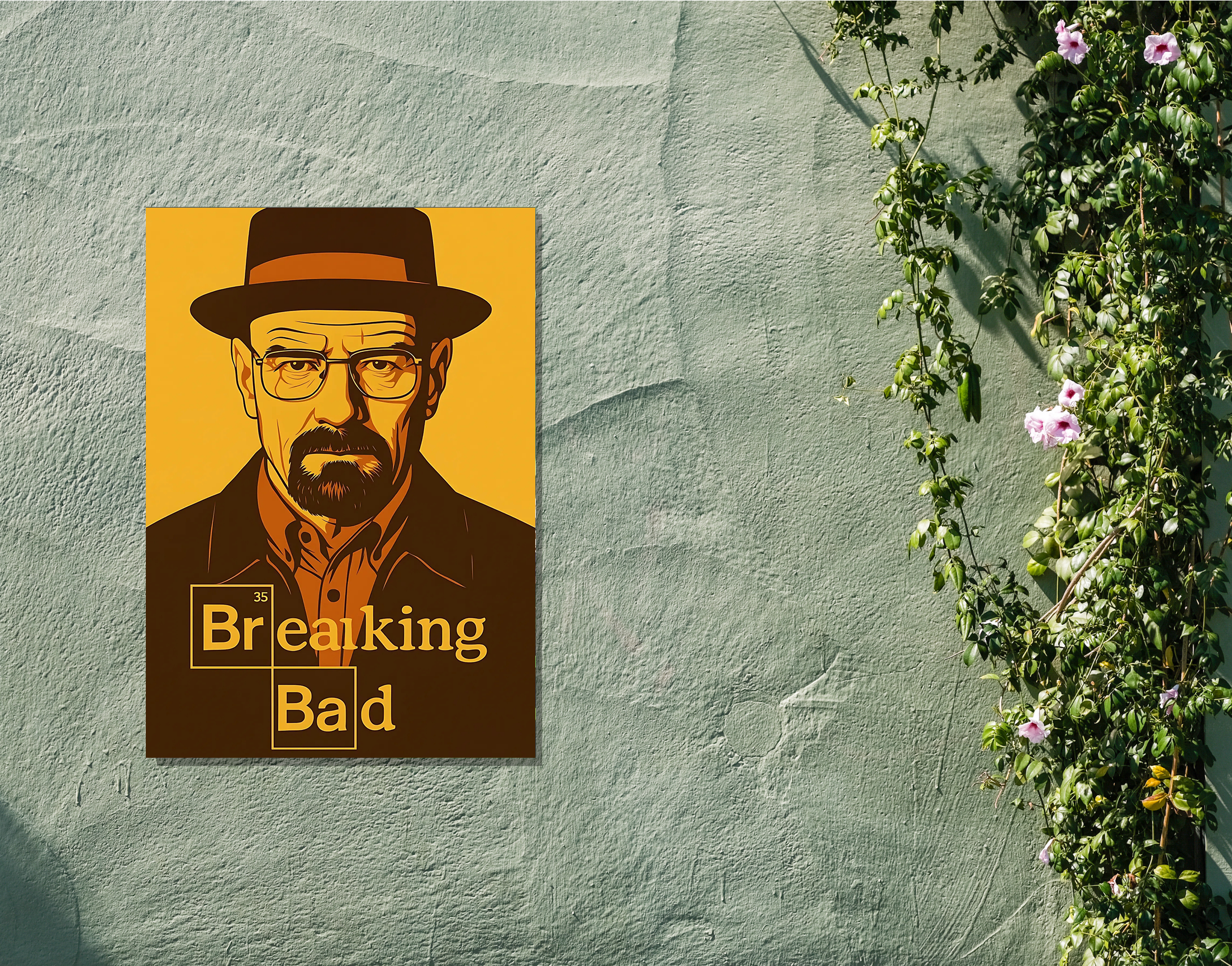 "Breaking Bad- Entertainment Version"- Shiny & Sturdy Metallic Poster Art That Pops & Sticks