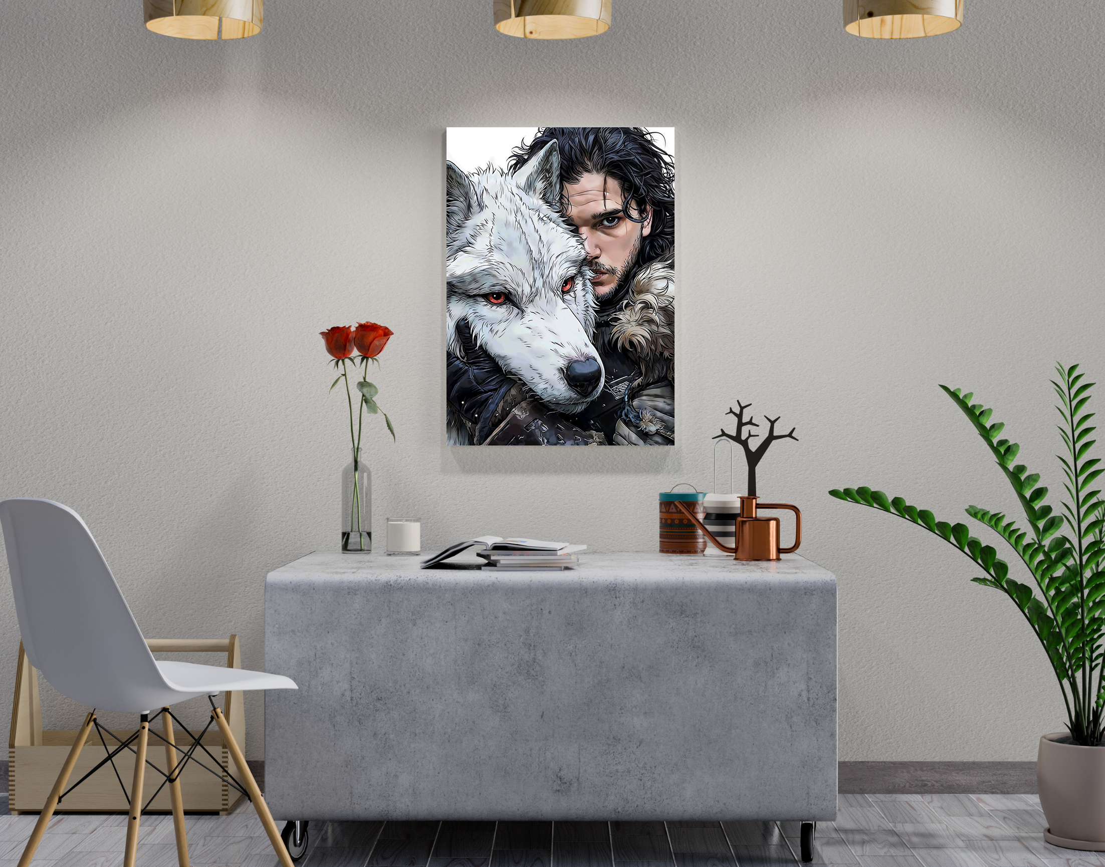 "GOT- Jhon Snow"- Shiny & Sturdy Metallic Poster Art That Pops & Sticks