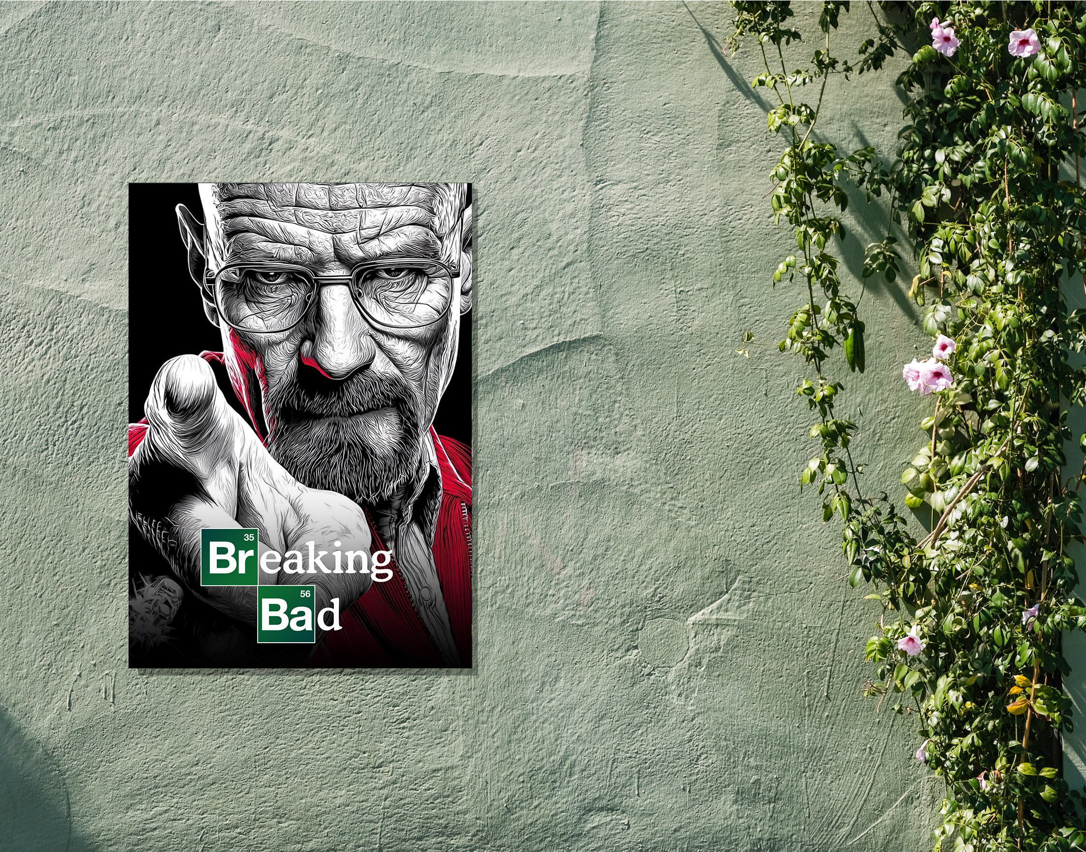 "Braking Bad- The Series"- Shiny & Sturdy Metallic Poster Art That Pops & Sticks