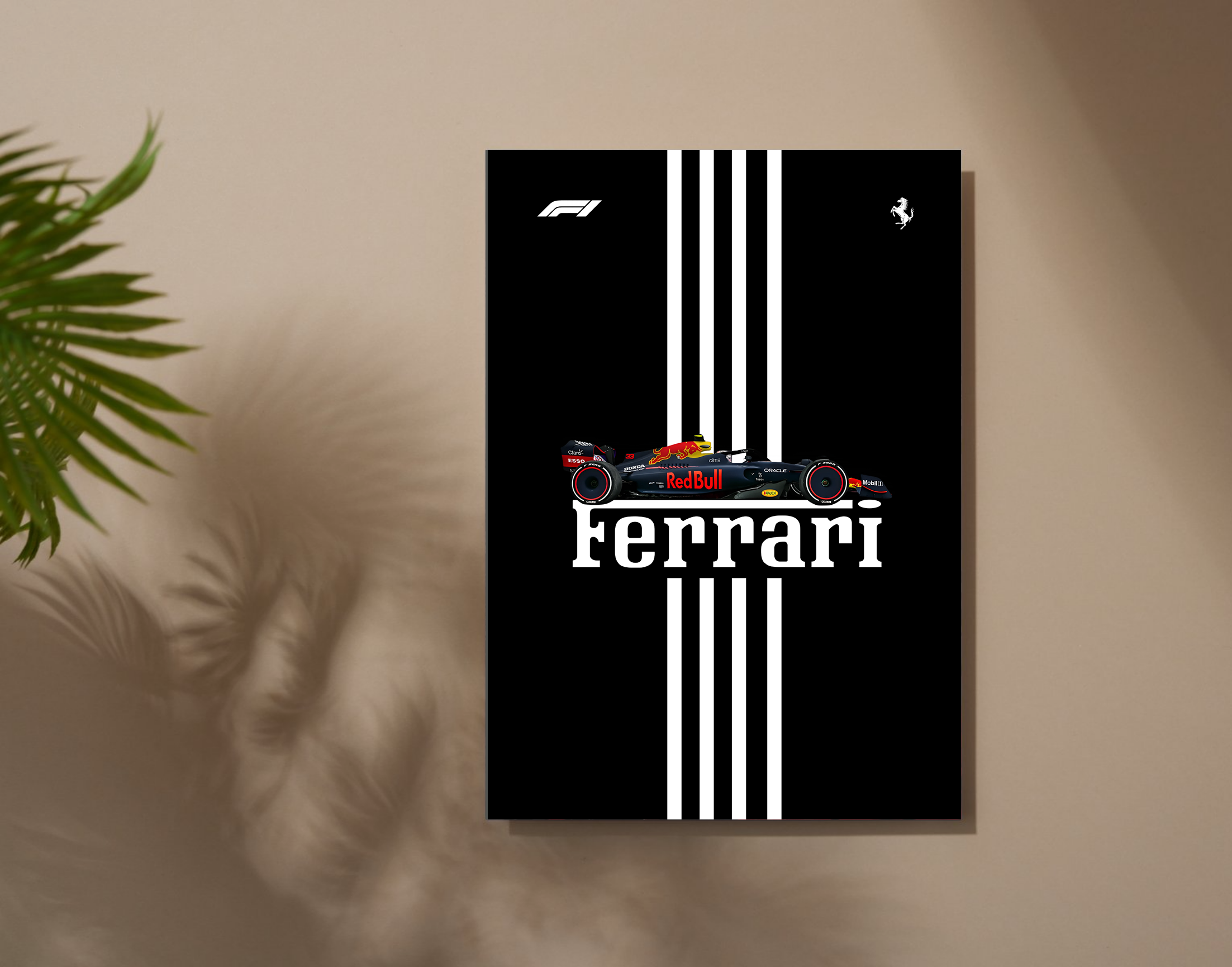 "SCUDERIA FERRARI"- Shiny & Sturdy Metallic Poster Art That Pops & Sticks