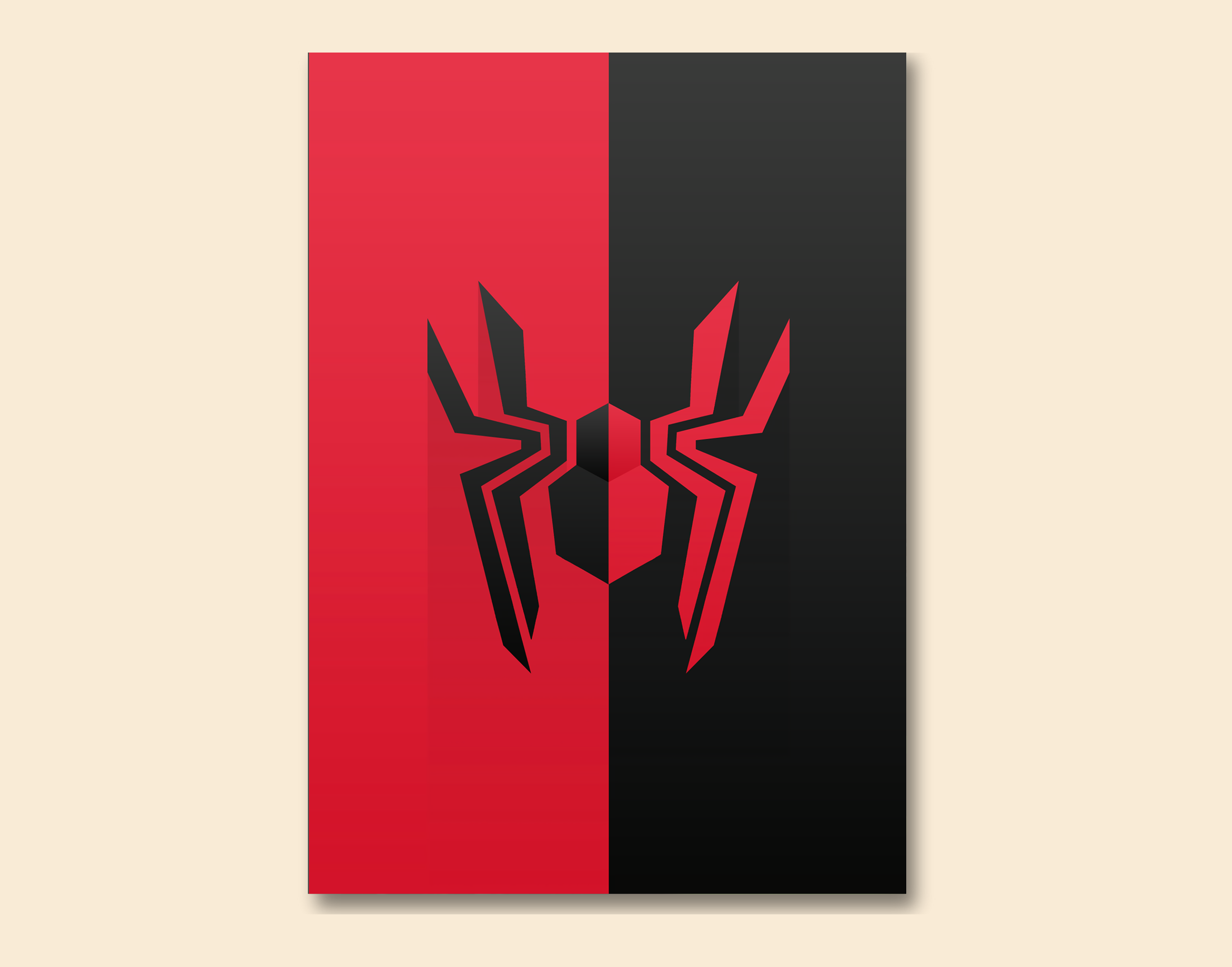 "Spider Print"- Shiny & Sturdy Metallic Poster Art That Pops & Sticks
