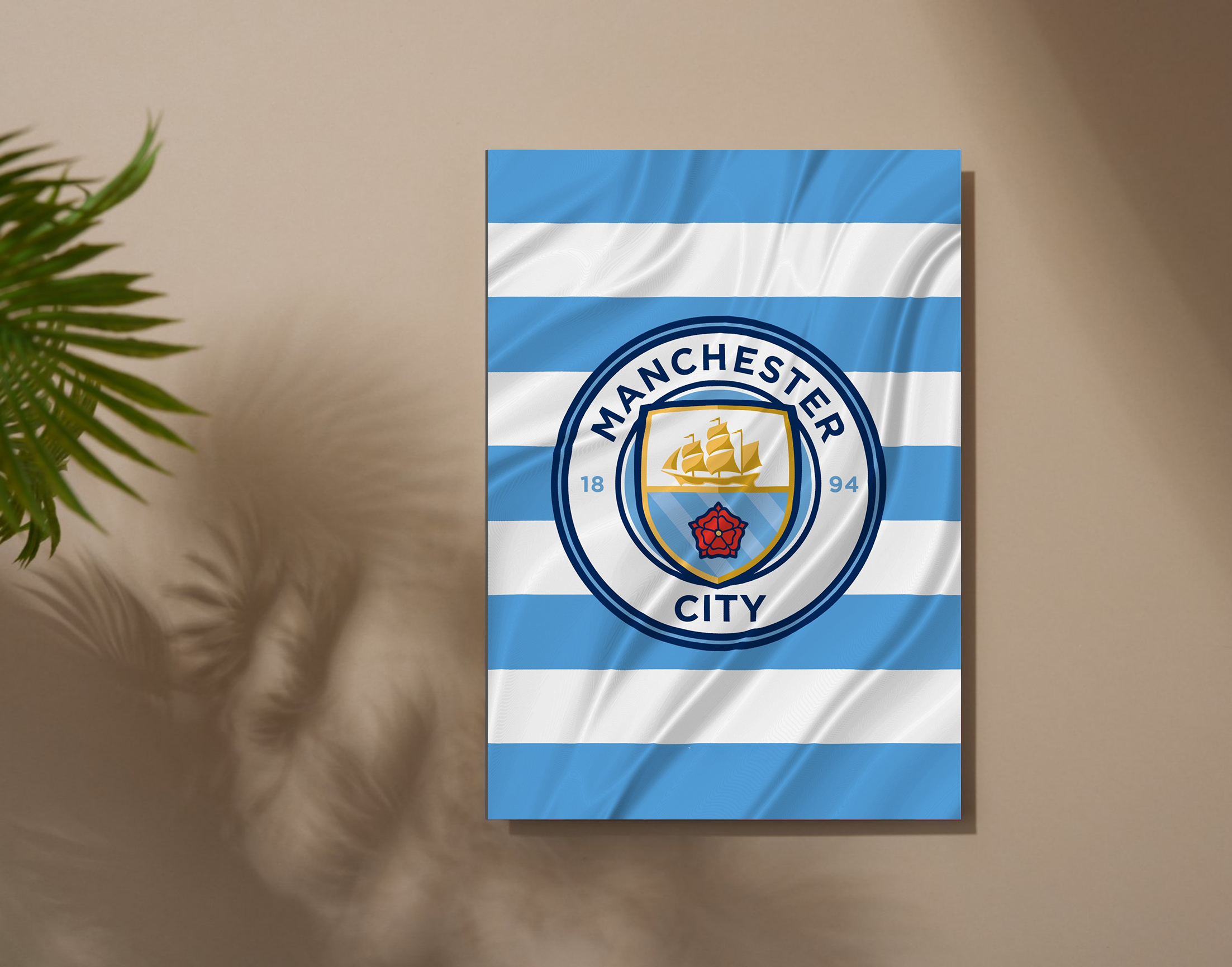 "MANCHESTER CITY"- Shiny & Sturdy Metallic Poster Art That Pops & Sticks