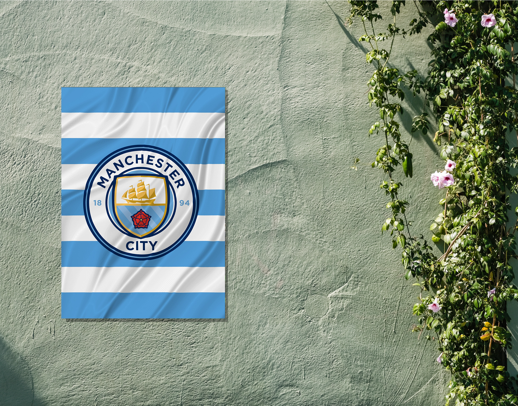 "MANCHESTER CITY"- Shiny & Sturdy Metallic Poster Art That Pops & Sticks