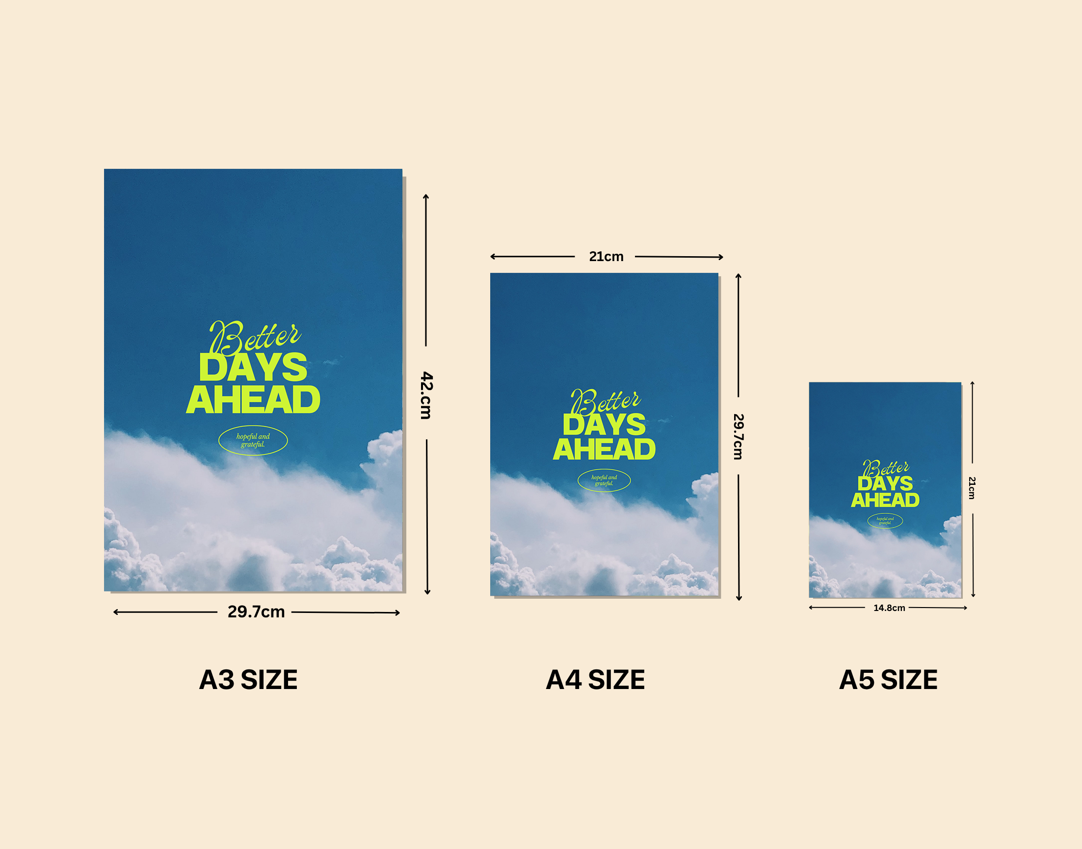 "Better Days Ahead"- Shiny & Sturdy Metallic Poster Art That Pops & Sticks