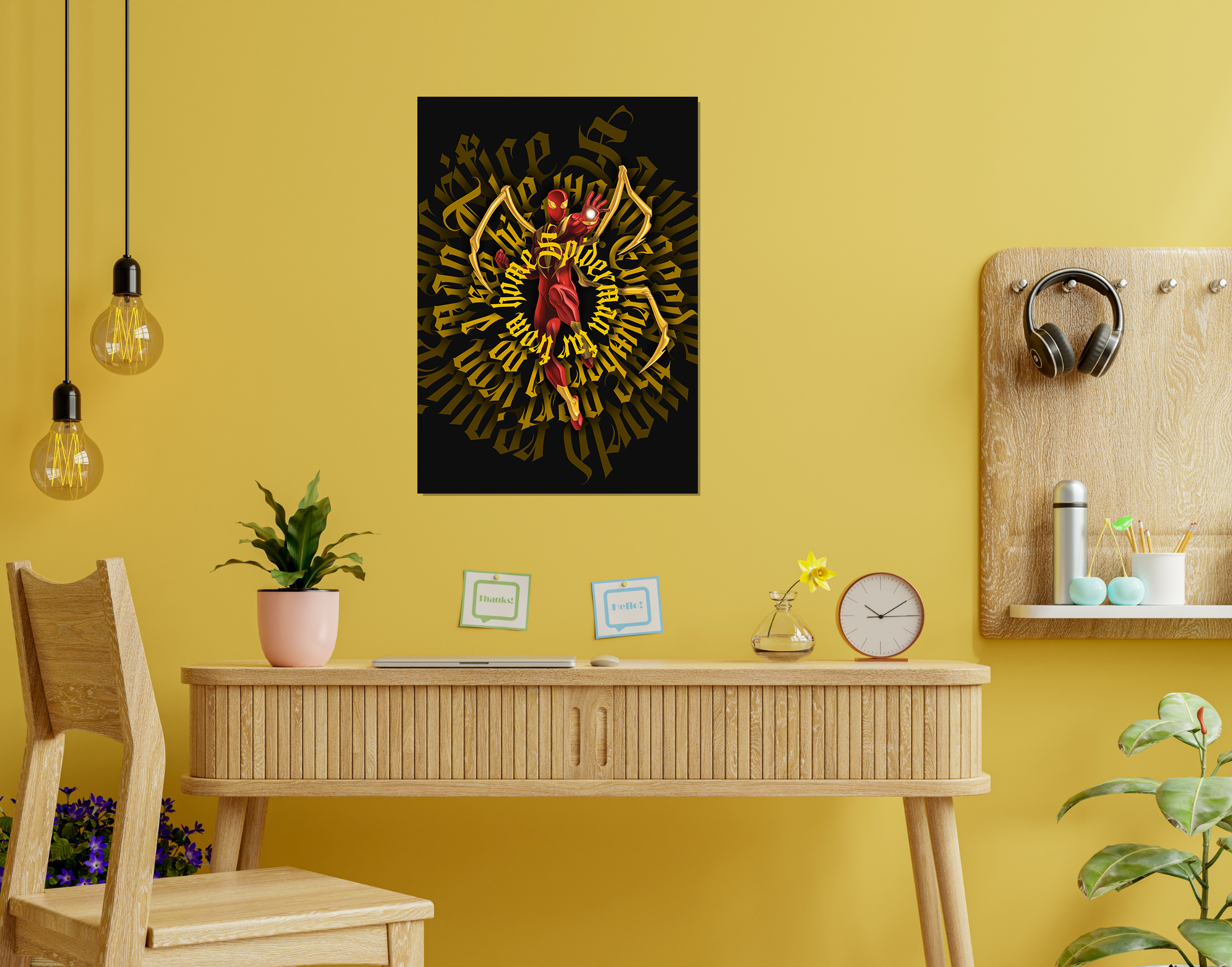 "IRON SPIDERMAN"- Shiny & Sturdy Metallic Poster Art That Pops & Sticks