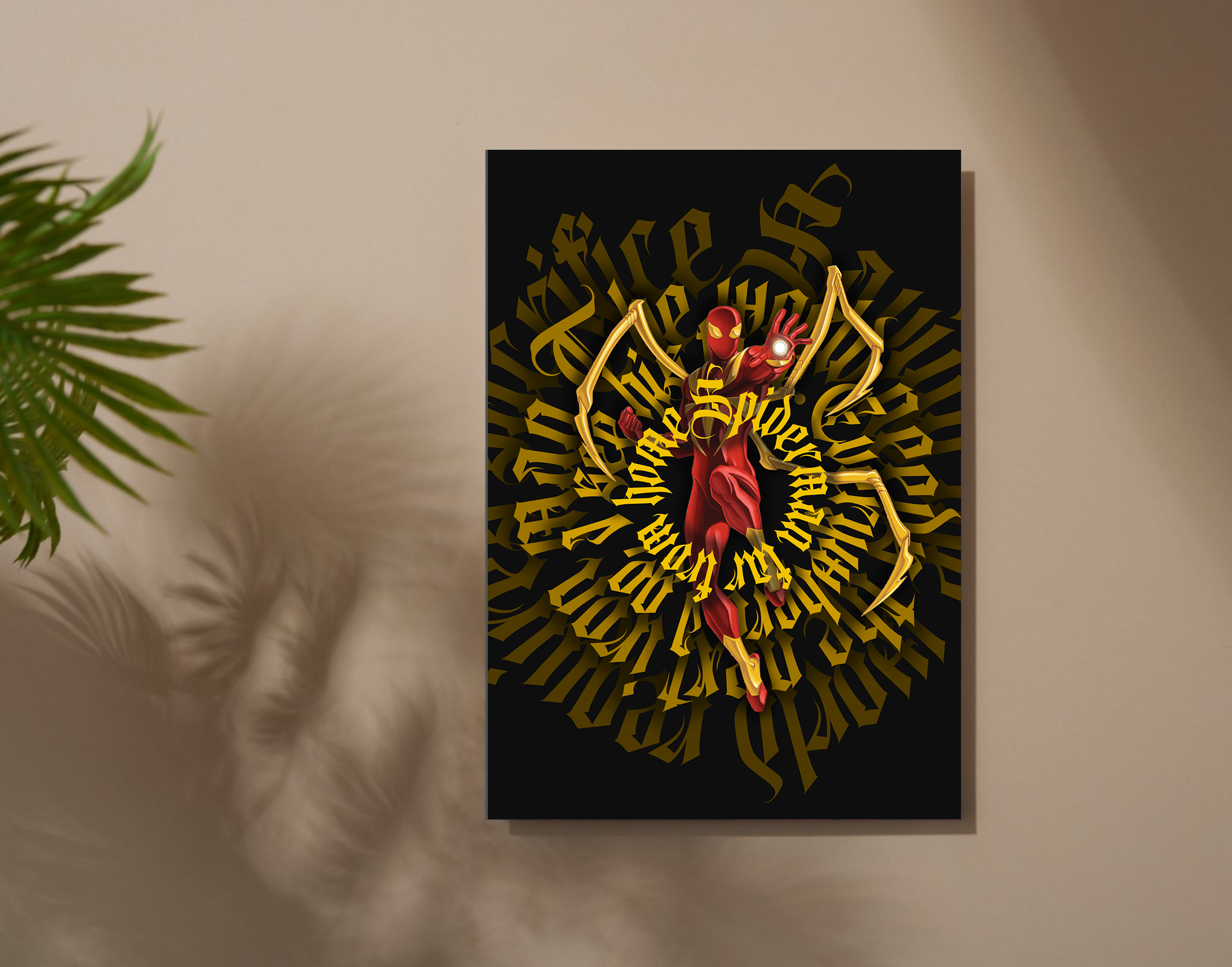 "IRON SPIDERMAN"- Shiny & Sturdy Metallic Poster Art That Pops & Sticks