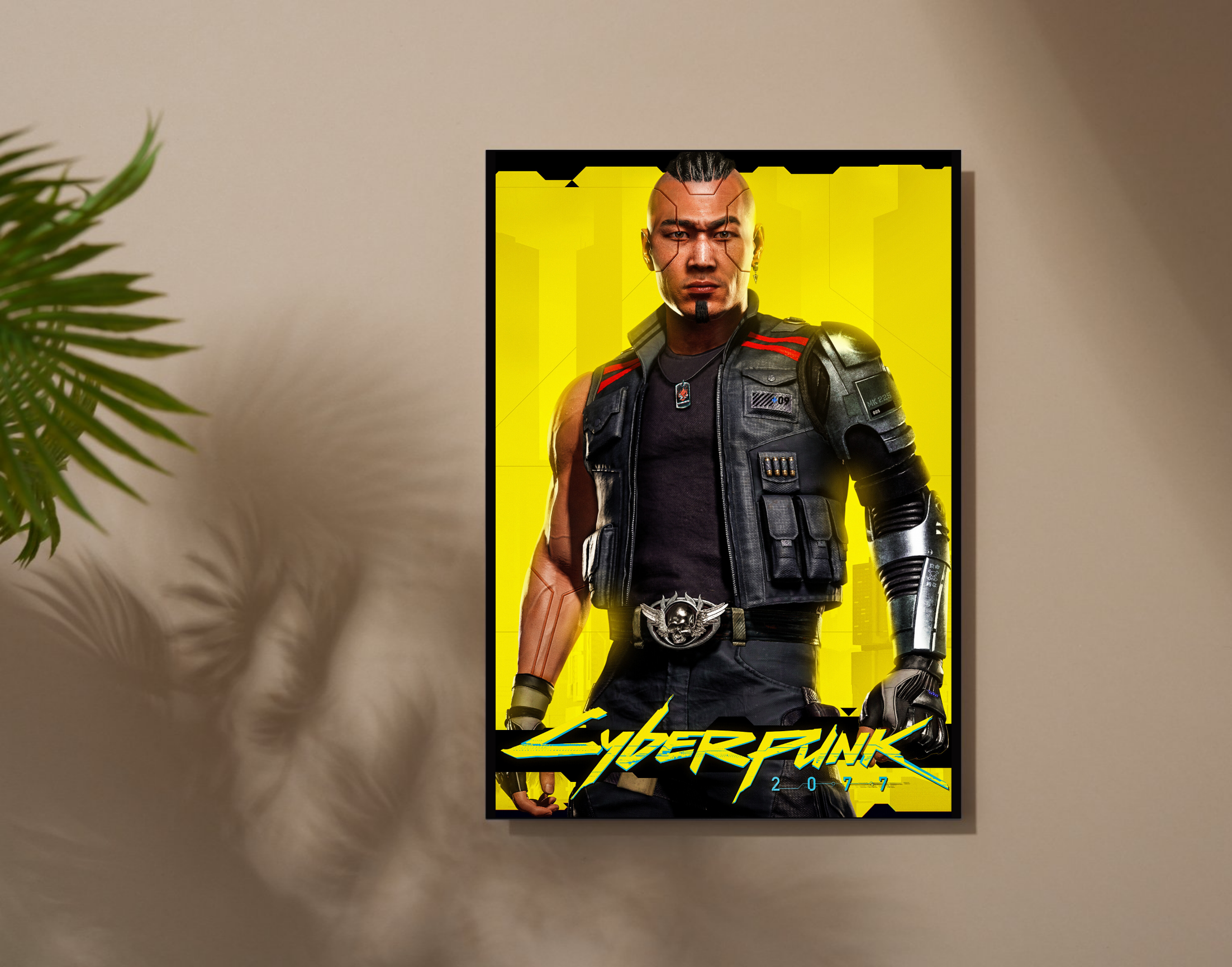 "CYBERPUNK GAMING: KERRY EURODYNE"- Shiny & Sturdy Metallic Poster Art That Pops & Sticks (Literally!)