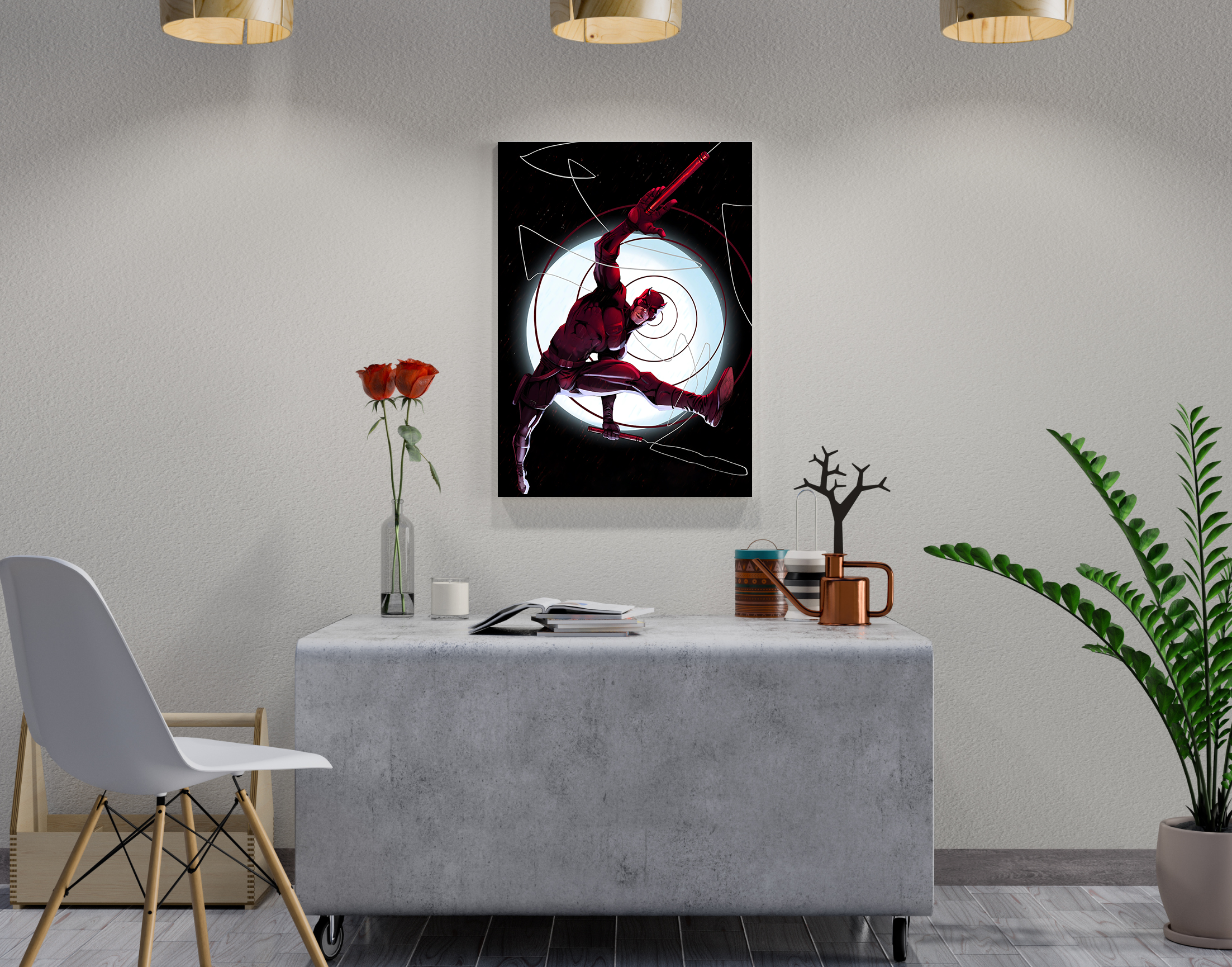 "DAREDEVIL #DD"- Shiny & Sturdy Metallic Poster Art That Pops & Sticks