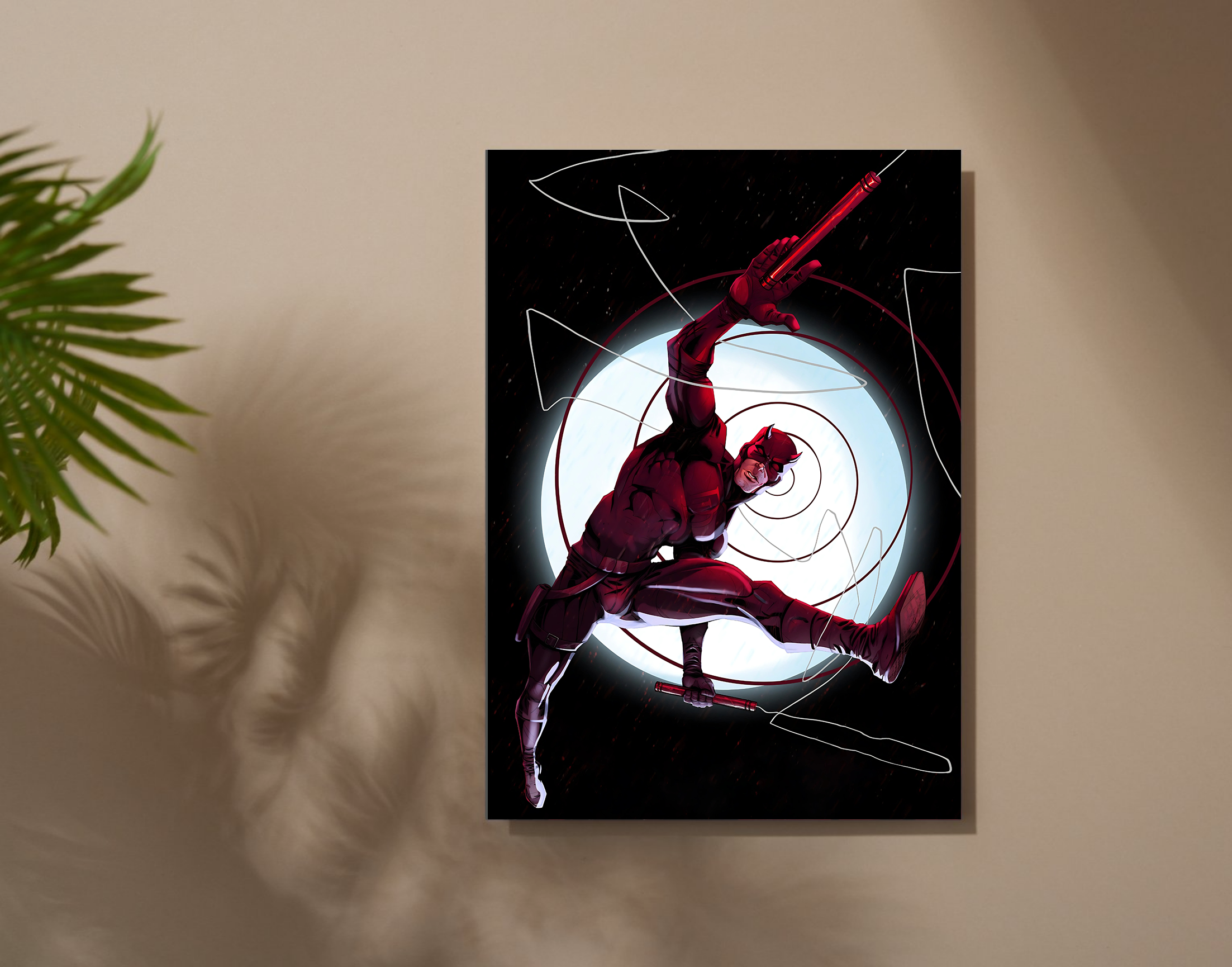 "DAREDEVIL #DD"- Shiny & Sturdy Metallic Poster Art That Pops & Sticks