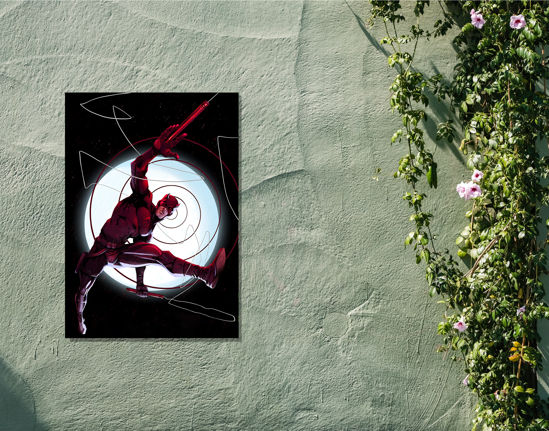 "DAREDEVIL #DD"- Shiny & Sturdy Metallic Poster Art That Pops & Sticks