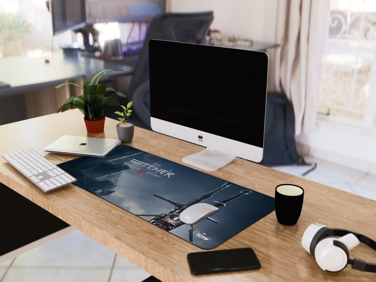 "Swords of Witcher 3 Wild Hunt" Gaming Mousepad Elevate Your Gaming Experience
