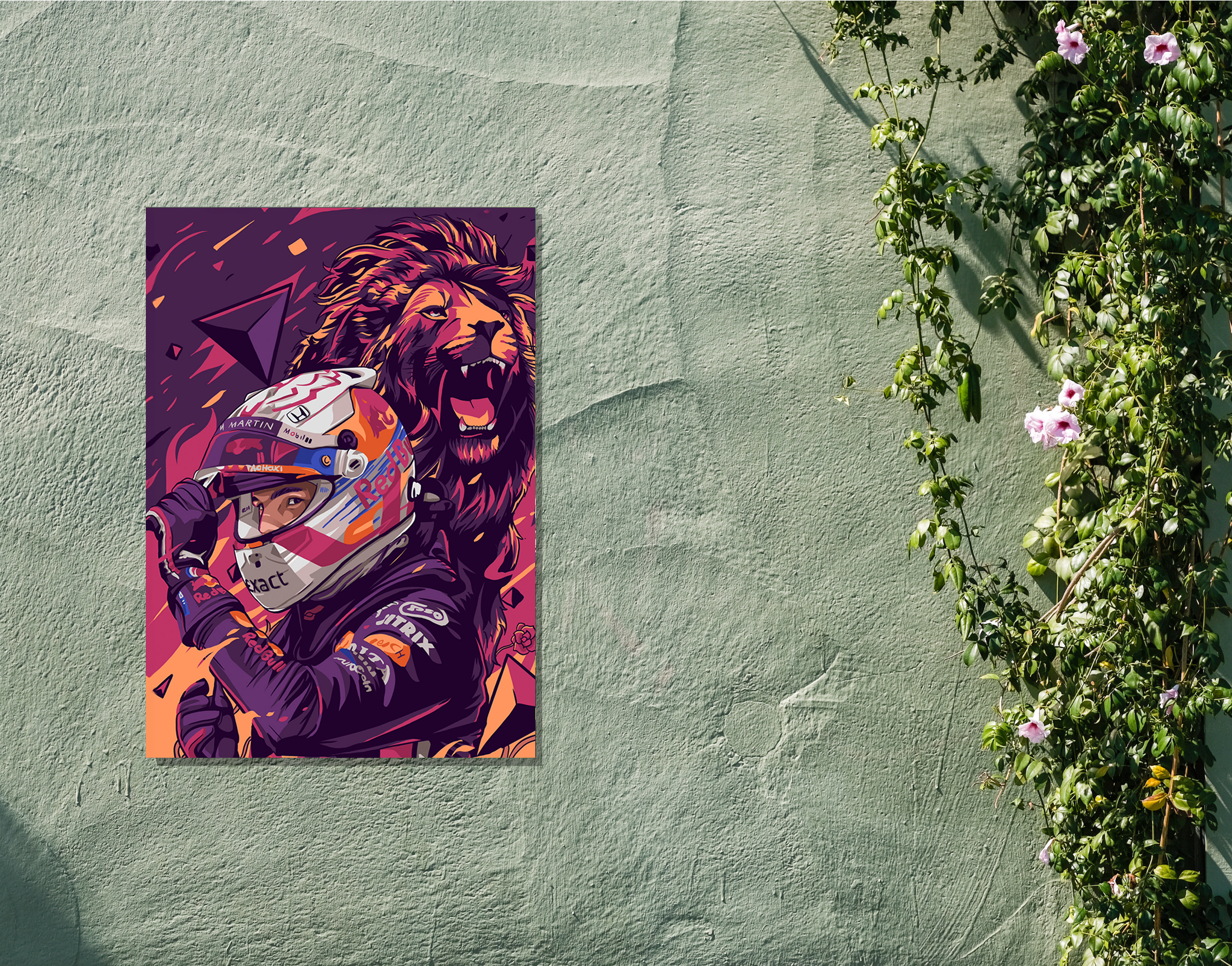 "MAX VERSTAPPEN ILLUSTRATED EDITION"- Shiny & Sturdy Metallic Poster Art That Pops & Sticks