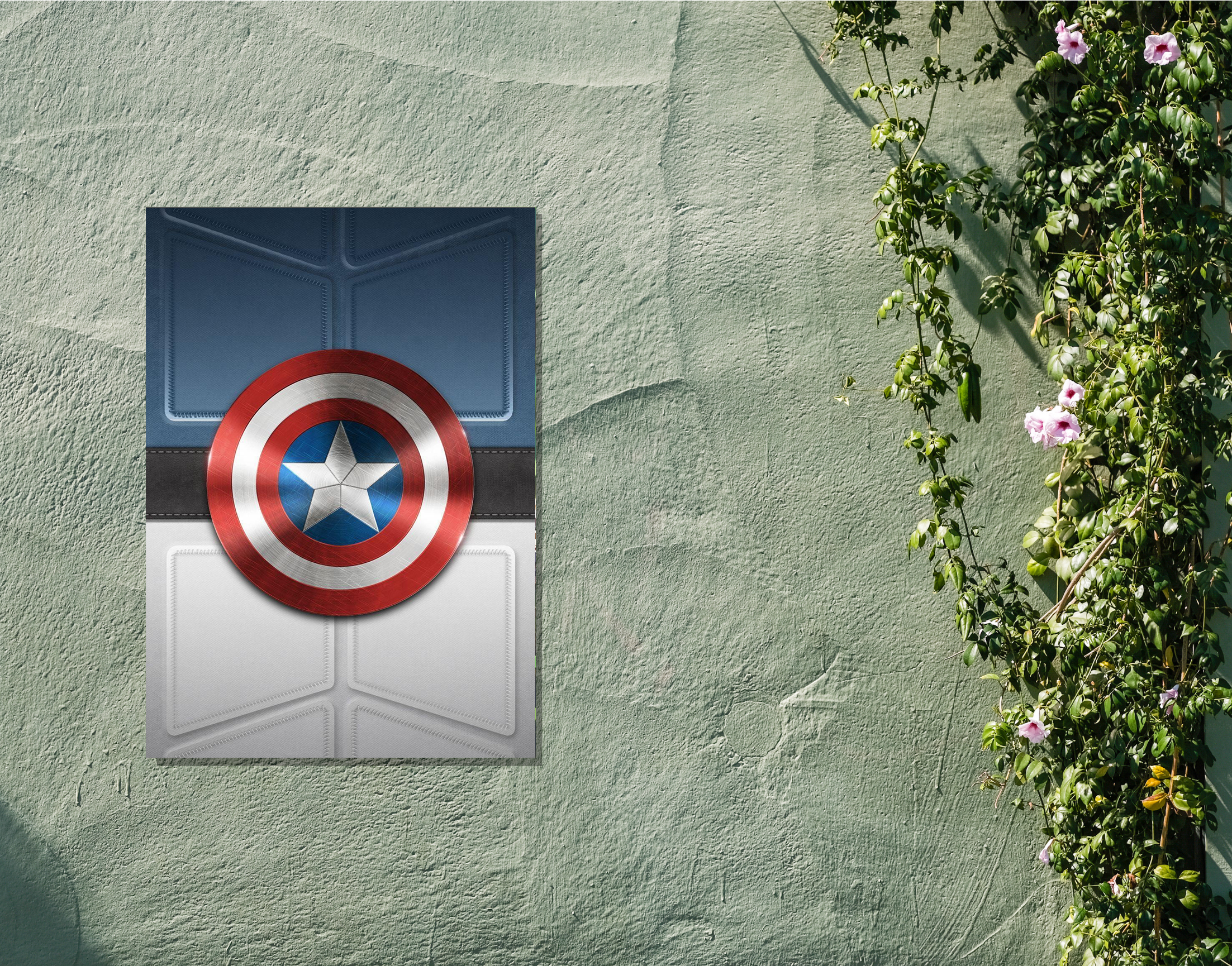 "CAPTAIN AMERICA- SHIELD"- Shiny & Sturdy Metallic Poster Art That Pops & Sticks